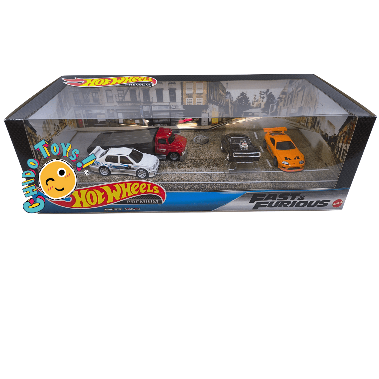 Hot Wheels Premium Fast & Furious Diorama 1:64 – Metal/Metal · Real Riders · 2019 – Caja sellada - ENVÍO GRATIS - Chido Toys