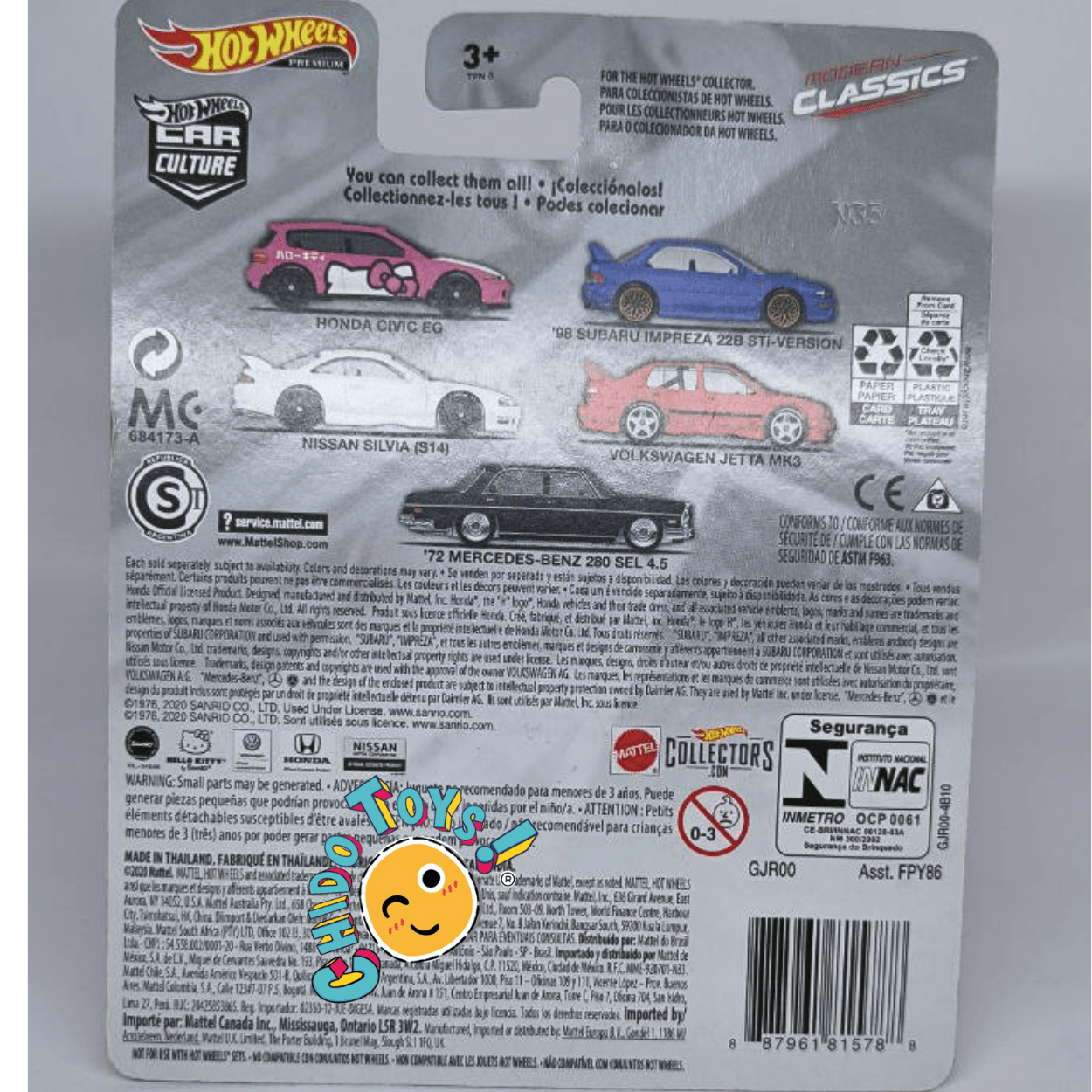 Hot Wheels Premium Honda Civic EG Modern Classics 1/64 con Protector - Chido Toys