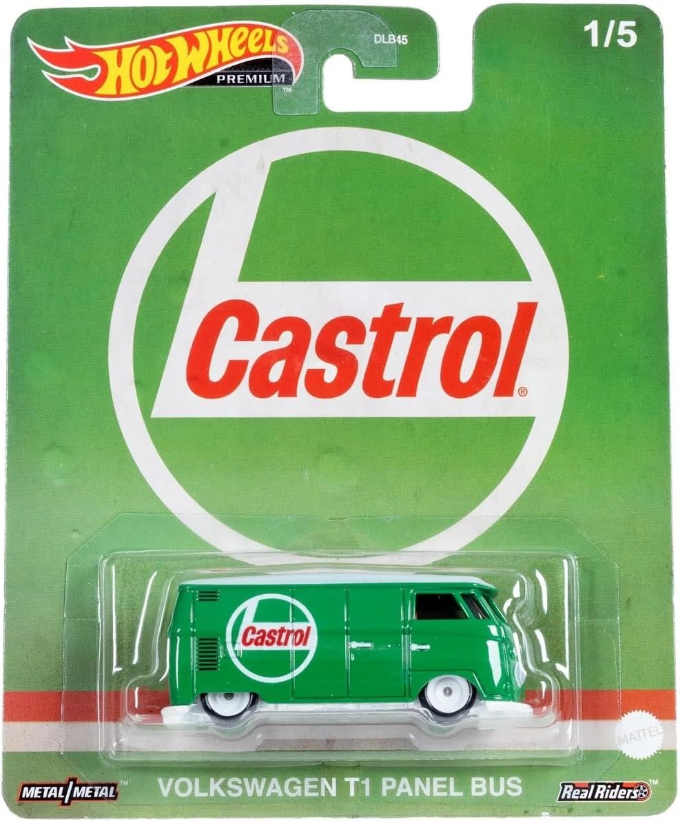 Hot Wheels Premium Volkswagen T1 Panel Bus 1:64 Castrol - Chido Toys