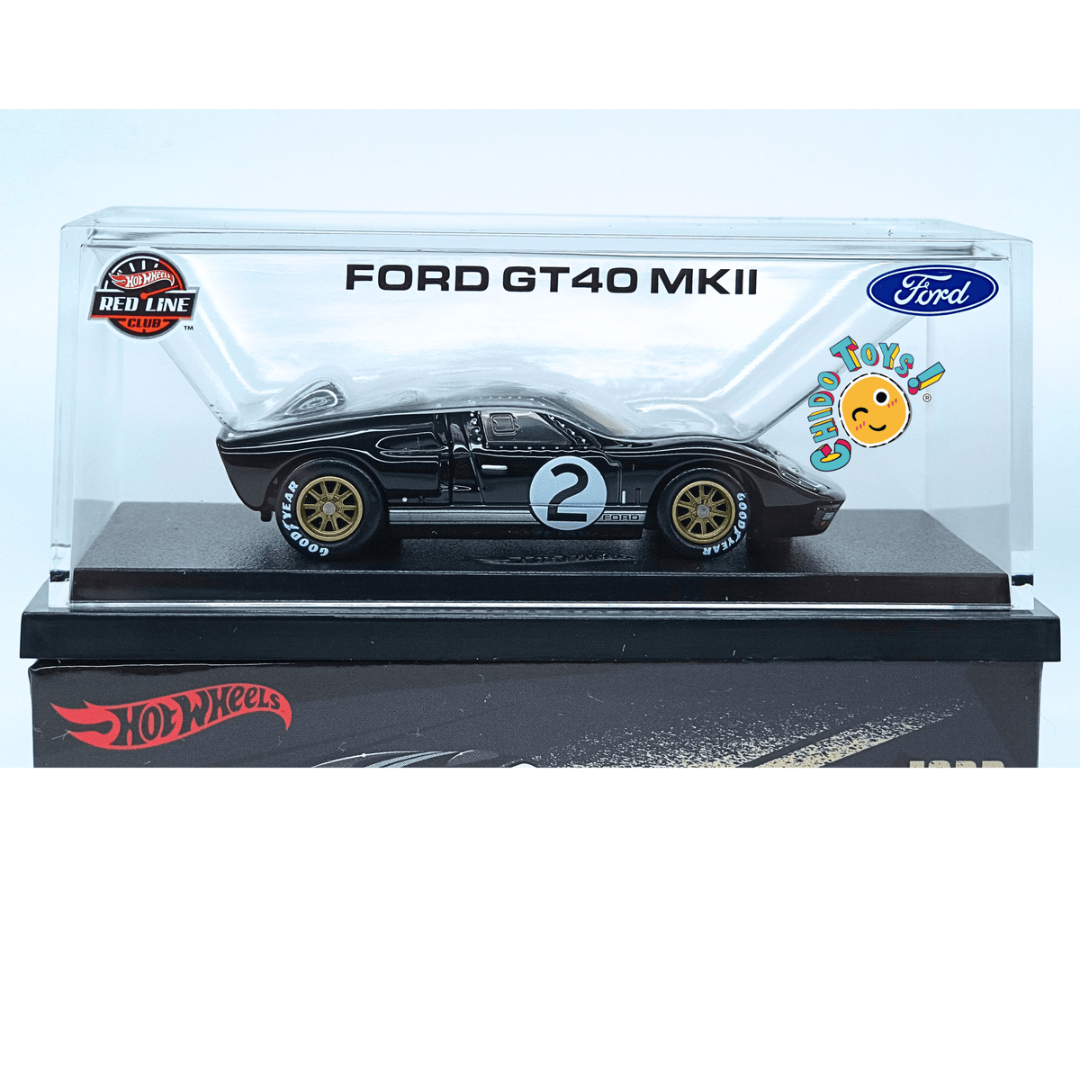 Hot Wheels RLC Ford GT40 MKII 1:64 Negro con Rines Dorados - Chido Toys