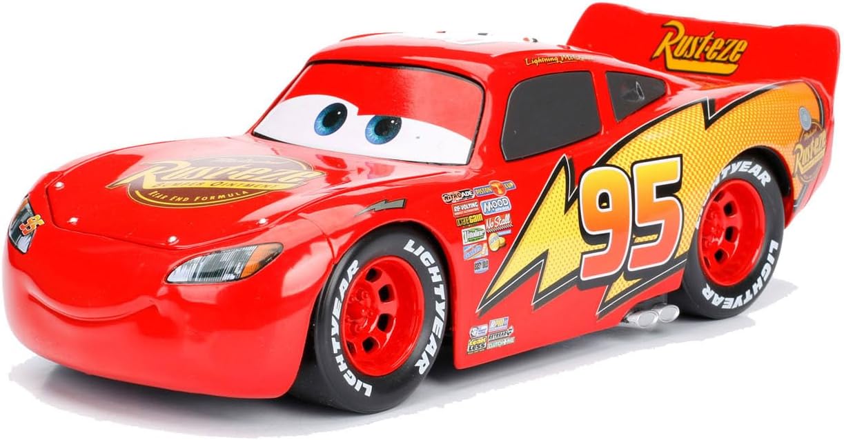 Jada Disney•Pixar Cars Lightning McQueen 1:24 rojo, cofre abatible - Chido Toys