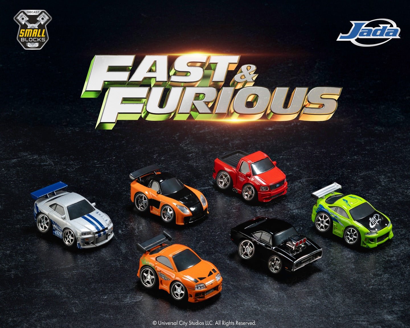 Jada Fast & Furious 25 Aniversario 1:64 SET Small Blocks - Chido Toys