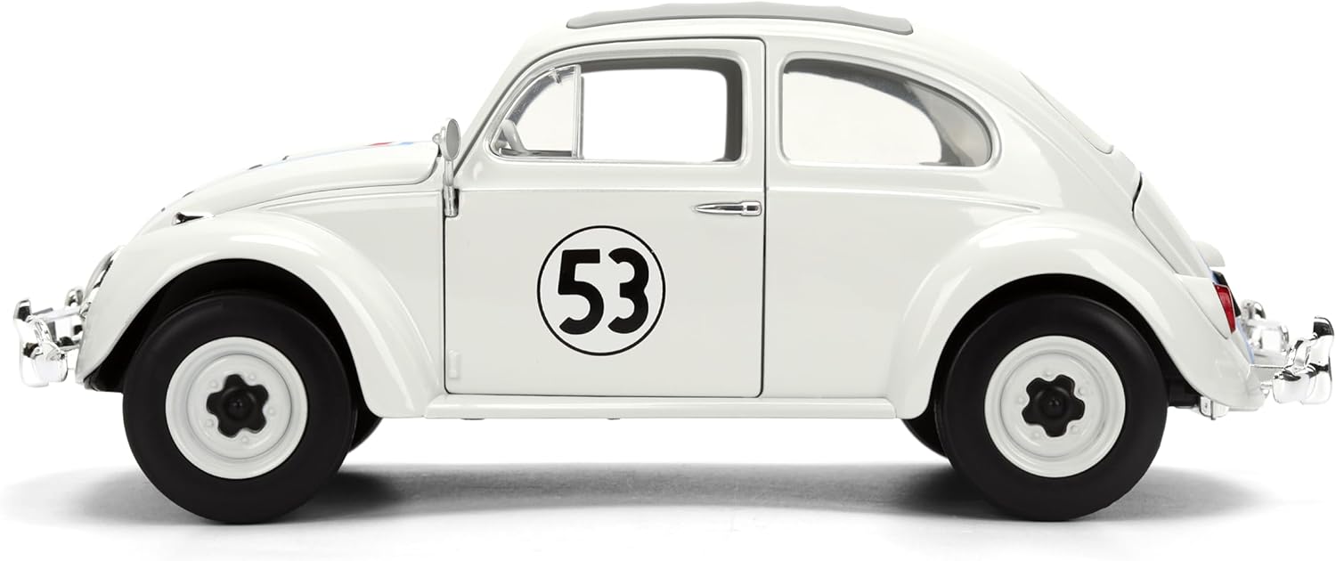 Jada Herbie Volkswagen Beetle 1:24 clásico blanco con accesorios - Chido Toys