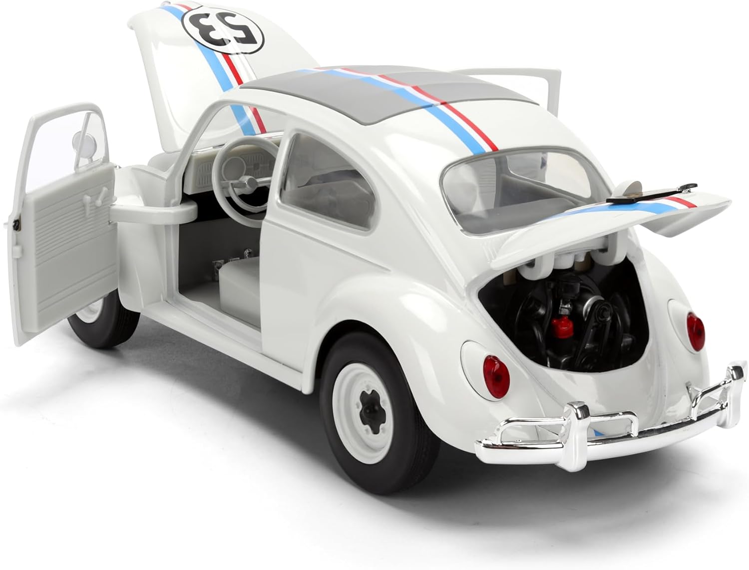 Jada Herbie Volkswagen Beetle 1:24 clásico blanco con accesorios - Chido Toys