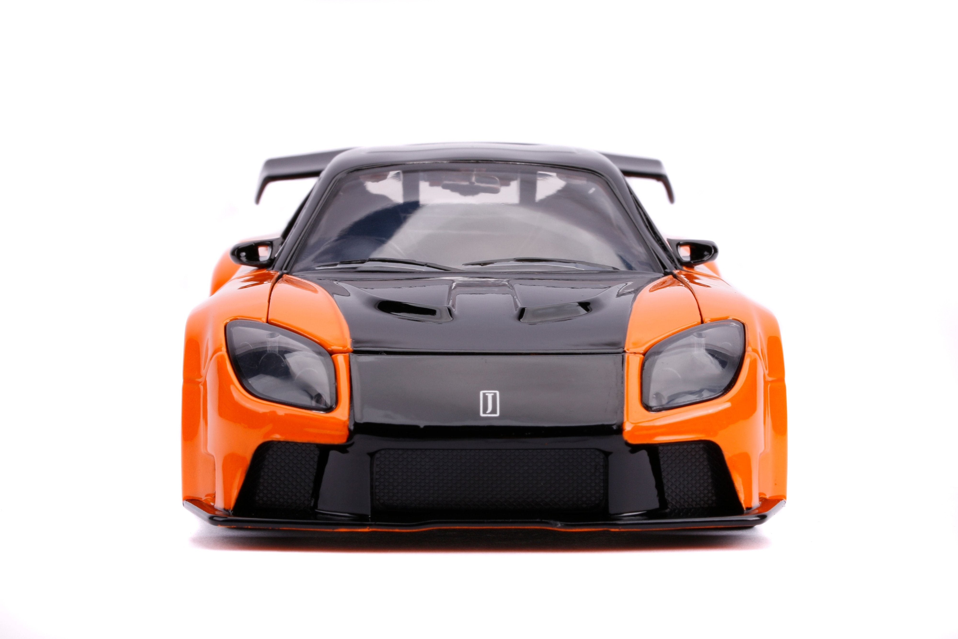 Jada Mazda RX - 7 Fast & Furious 1:24 naranja con alerón - Chido Toys