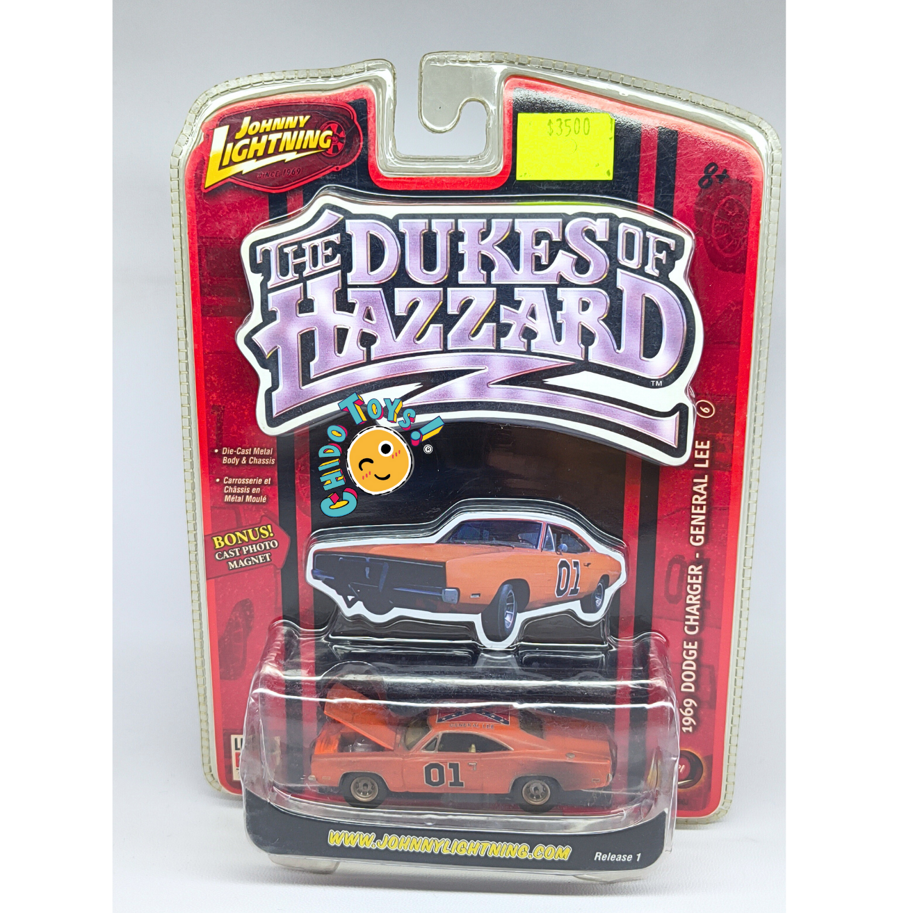 Johnny Lightning General Lee 1969 Dodge Charger 1:64 - Chido Toys