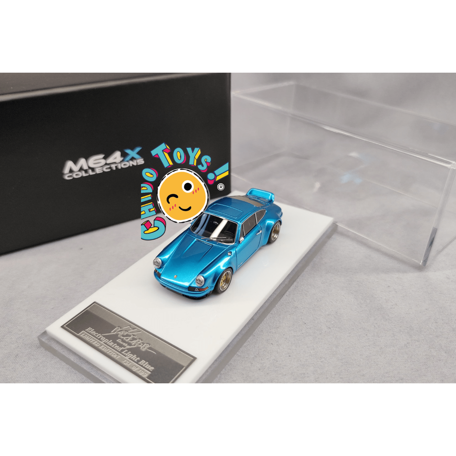Kaege Retro Turbo Electroplated light blue – MY64 1:64 - Chido Toys