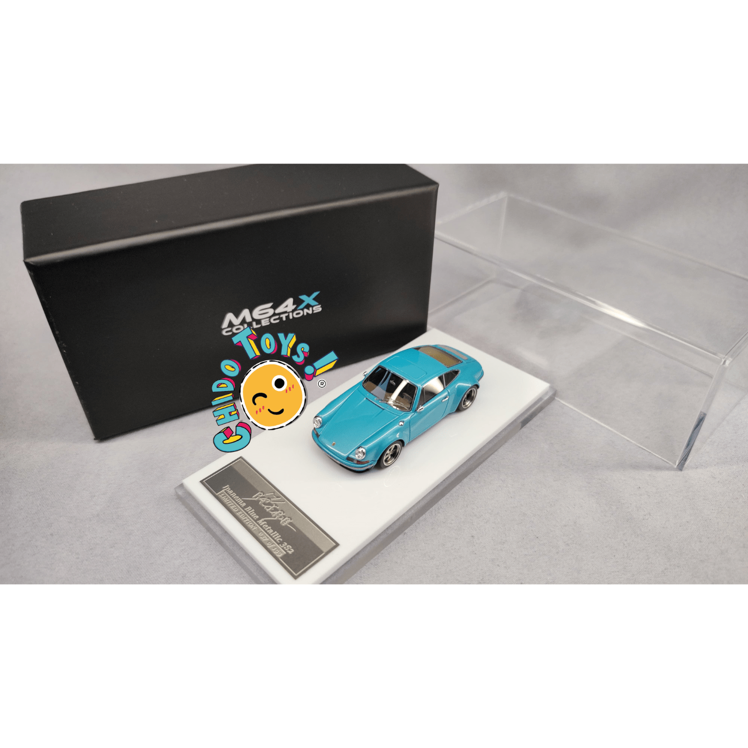 Kaege Retro Turbo Ipanema blue metallic – MY64 1:64 (Edición Limitada 199 Piezas) - Chido Toys