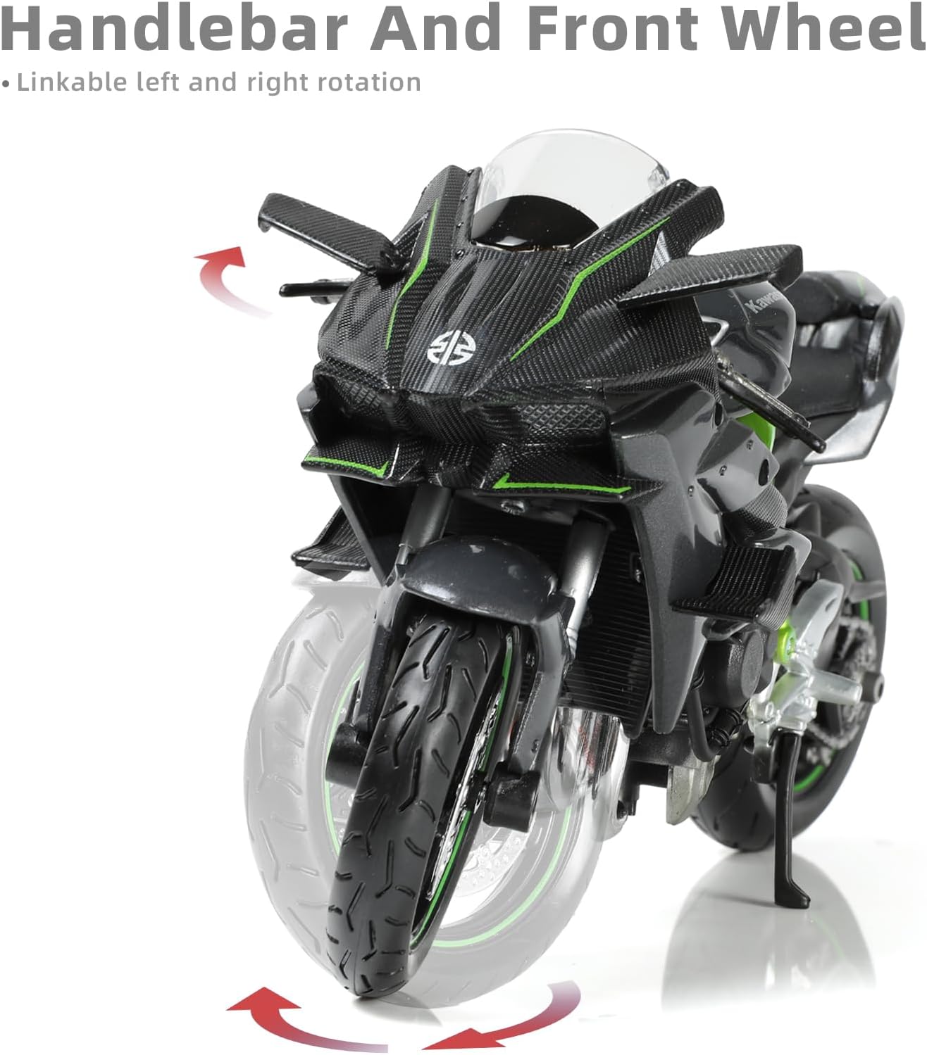 Kawasaki Ninja H2R – Maisto 1:12 con Suspensión y Dirección Funcional - Chido Toys