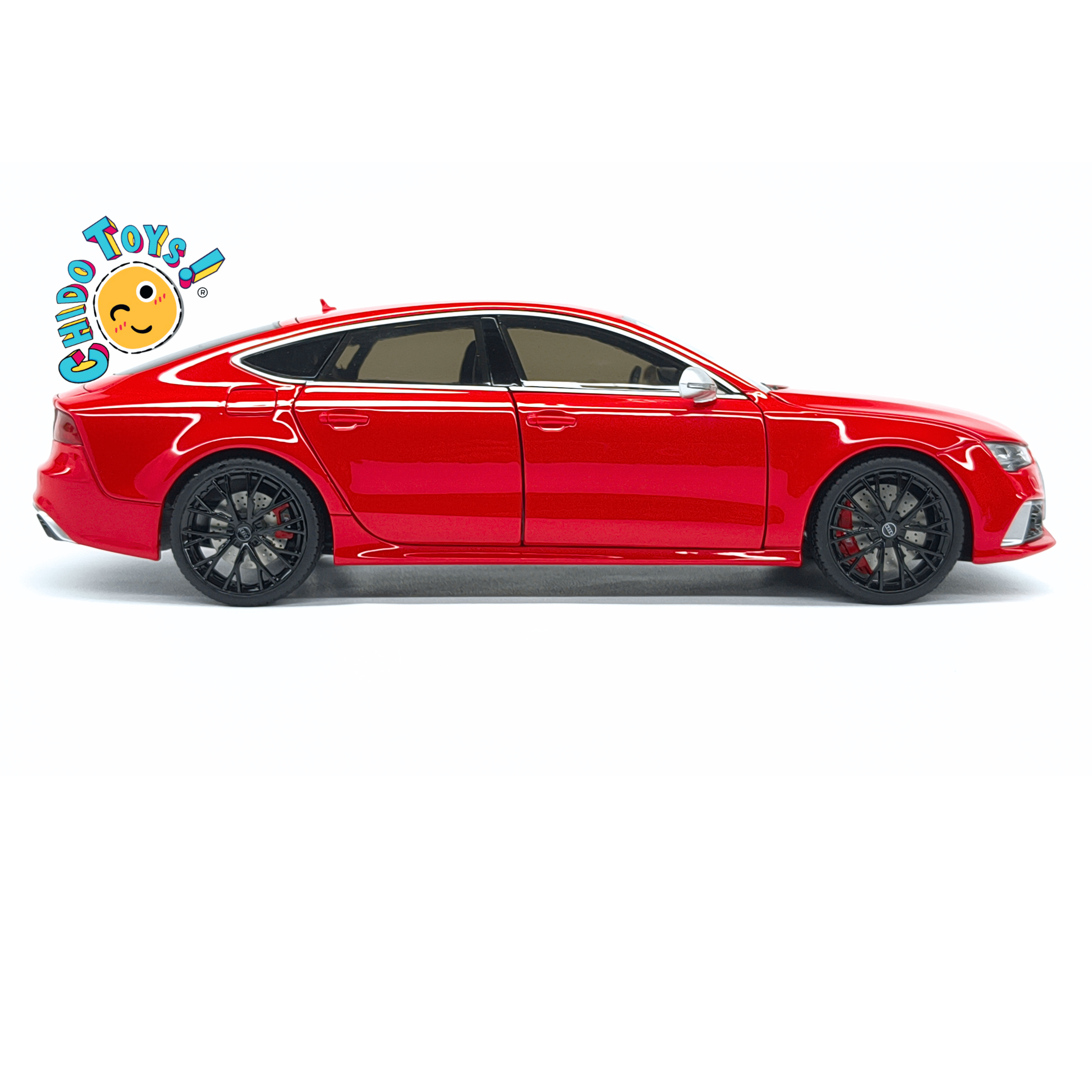 KengFai Audi RS7 Sportback C7 1:18 rojo diecast con apertura total - Chido Toys