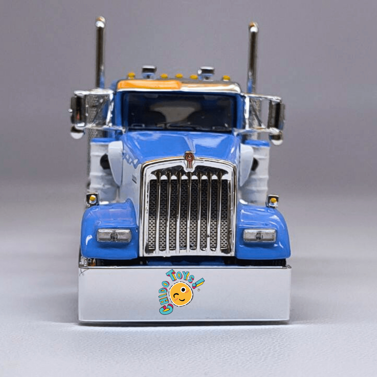 Kenworth W900L con doble tolva East Dump Trailer a escala 1:64 DCP – Réplica metálica con cofre abatible - Chido Toys