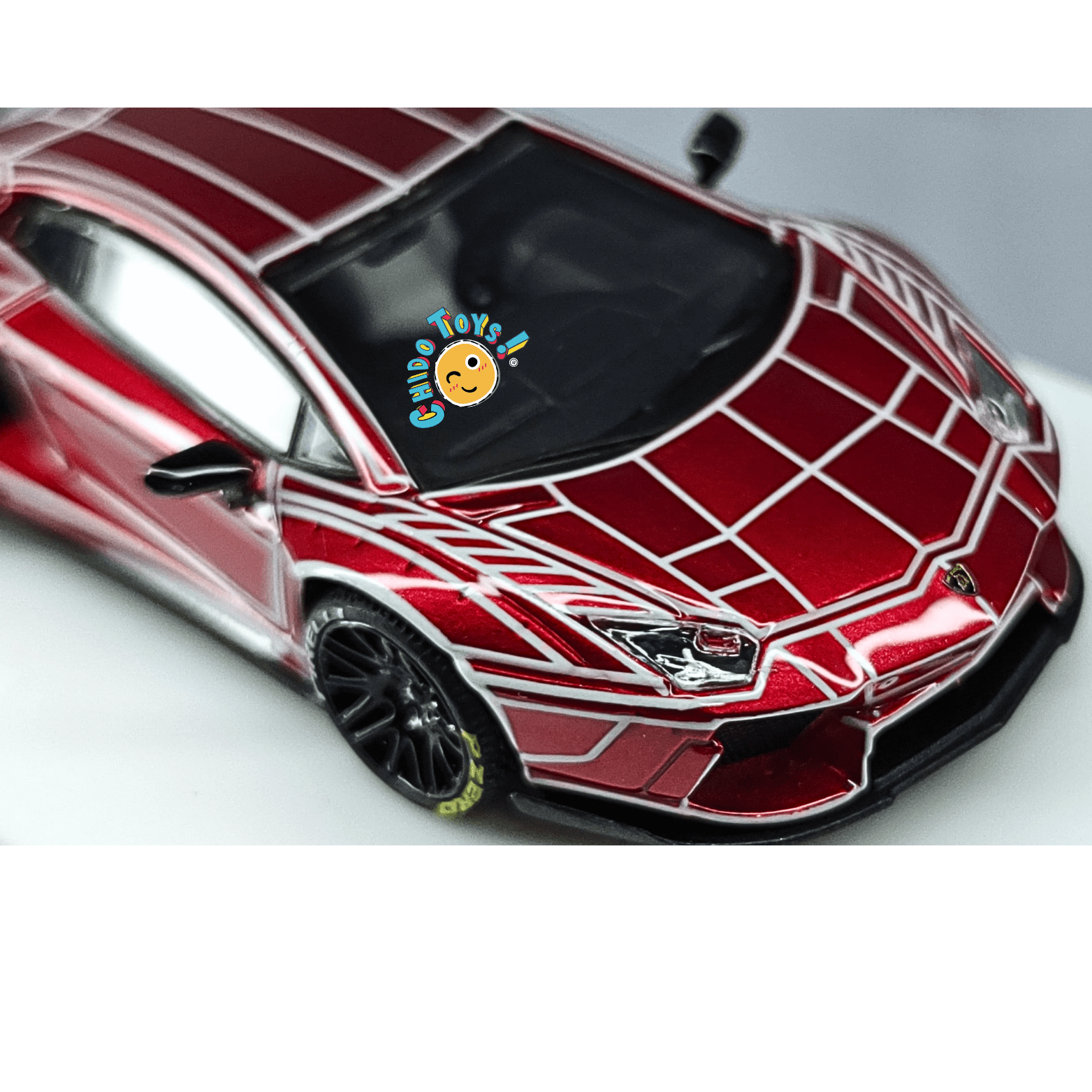 Lamborghini 1:64 King Model – Die - Cast con Rines Intercambiables, Llantas de Goma y Paño de Limpieza - Chido Toys