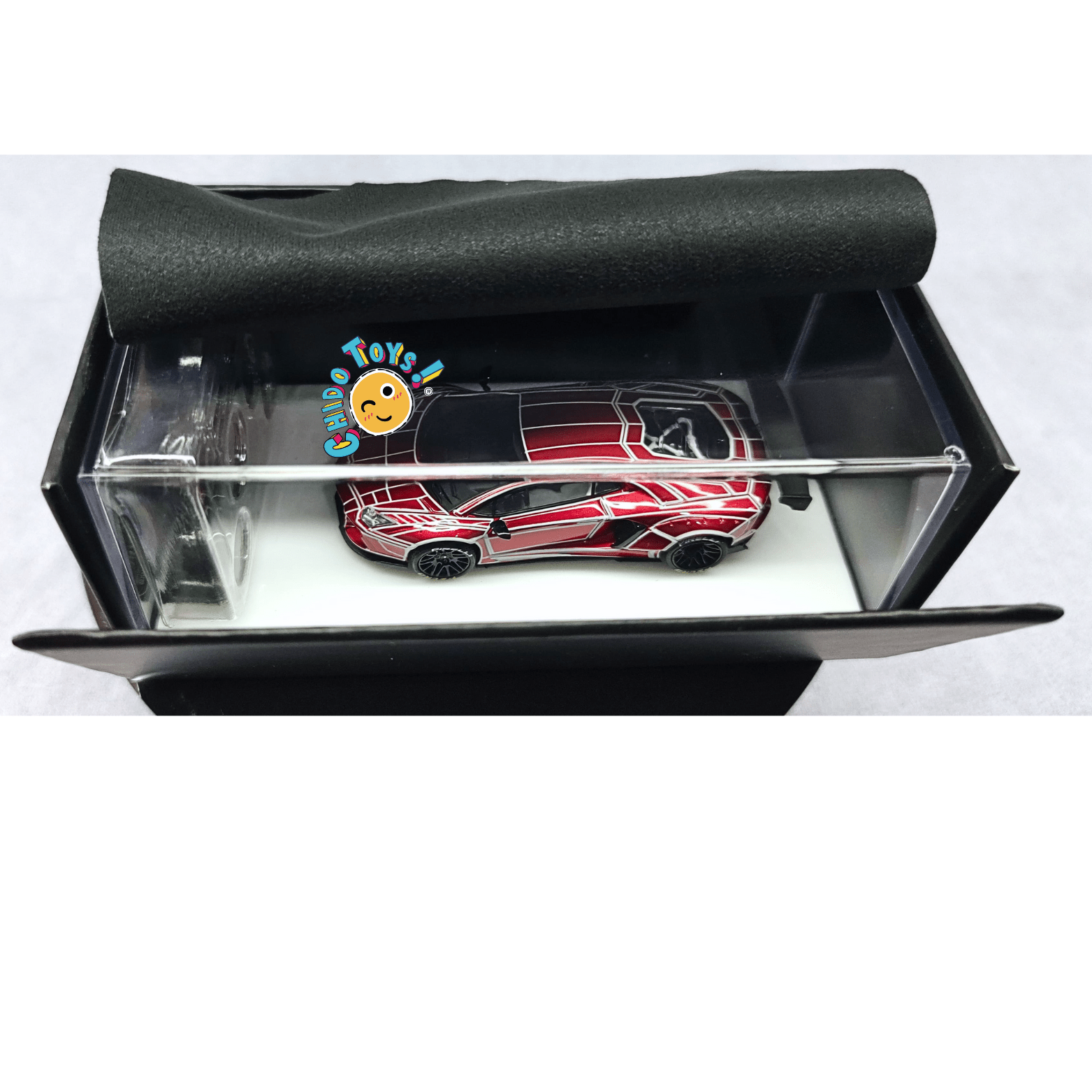 Lamborghini 1:64 King Model – Die - Cast con Rines Intercambiables, Llantas de Goma y Paño de Limpieza - Chido Toys