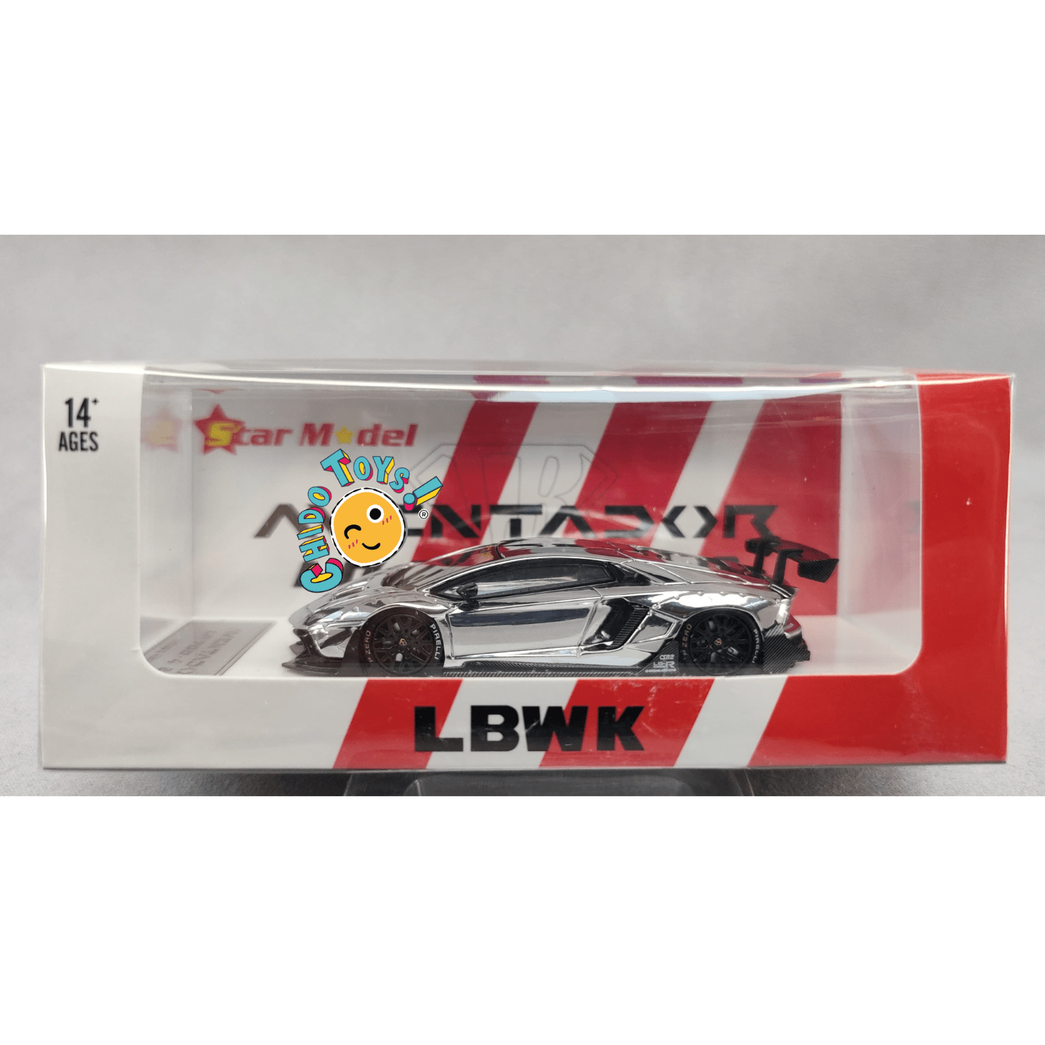 Lamborghini Aventador LP 700 - 4 LBWK 2.0 Silver – Star Model 1:64 - Chido Toys