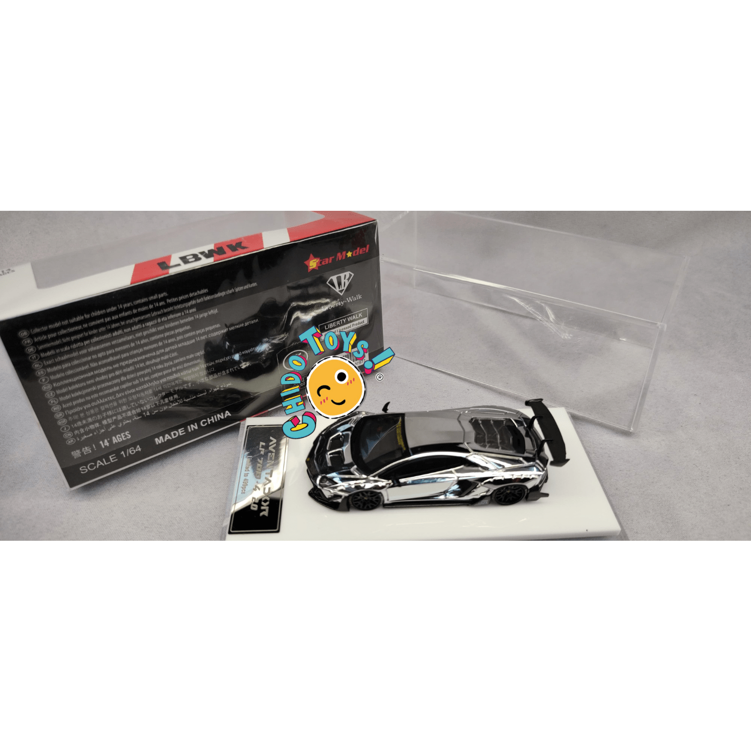 Lamborghini Aventador LP 700 - 4 LBWK 2.0 Silver – Star Model 1:64 - Chido Toys