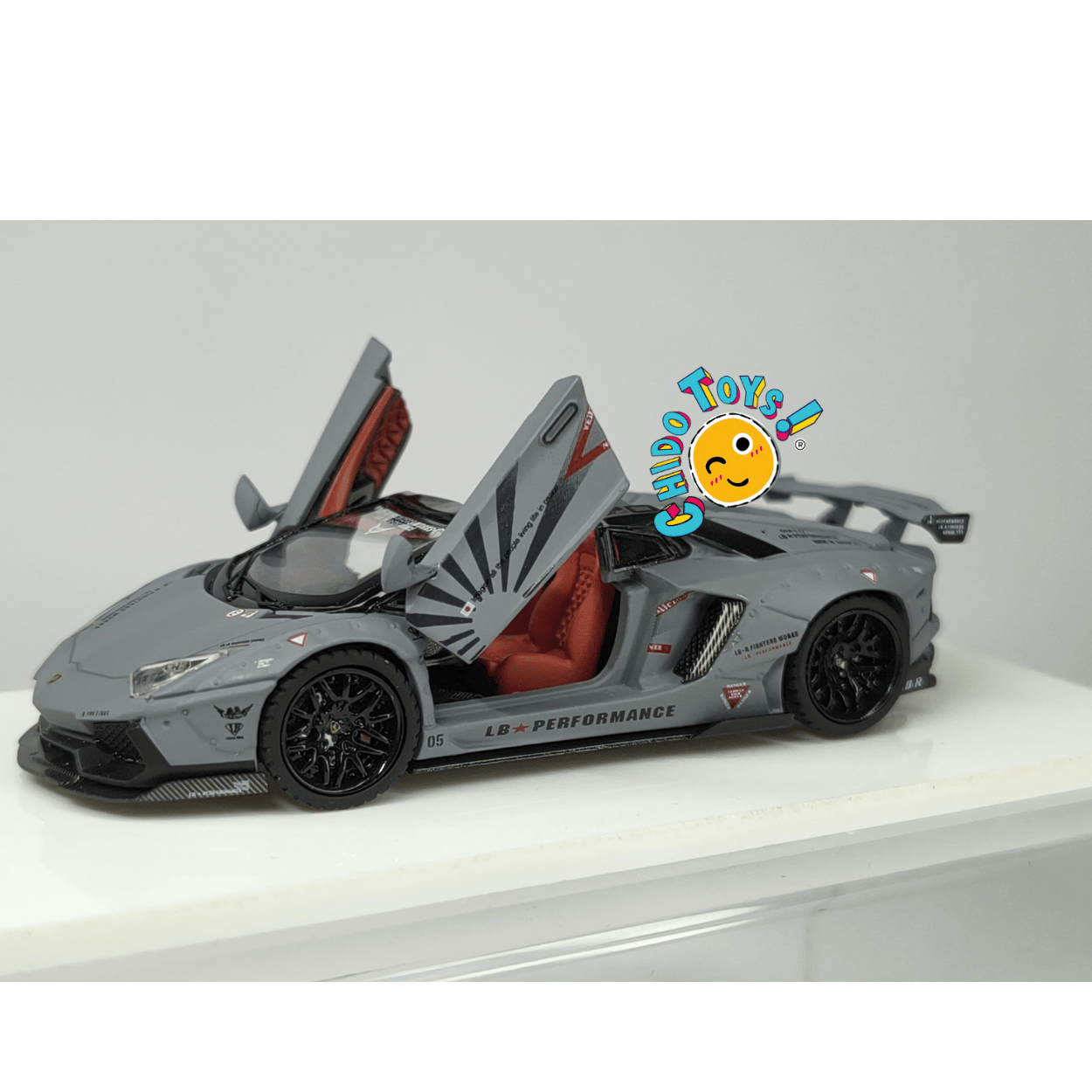 Lamborghini Aventador LP700 - 4 LB★Works Combat Gray Mate 1:64 TPC - Chido Toys