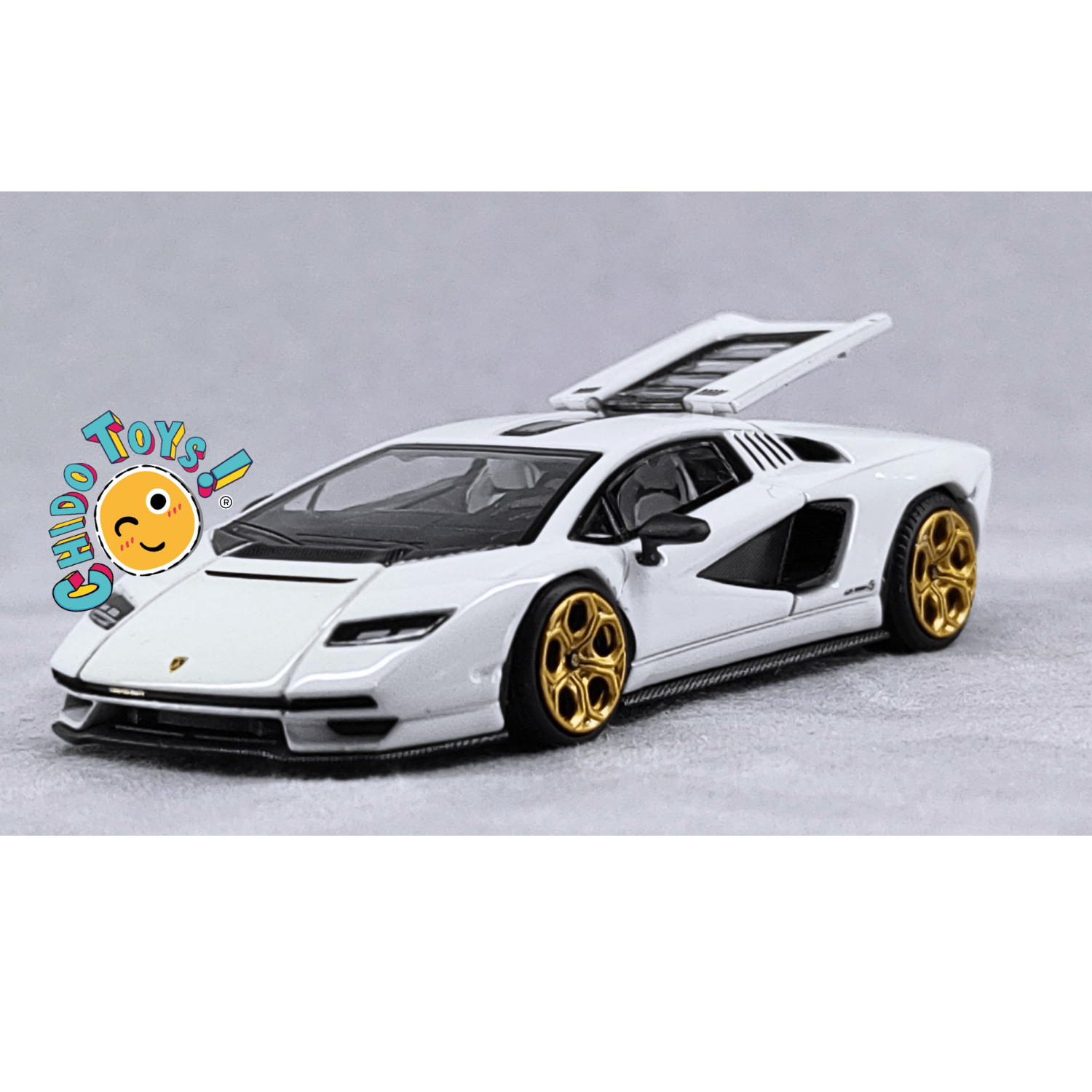 Lamborghini Countach LPI 800 - 4 1:64 de PopRace – Metal, Llantas de Goma y Capó Funcional - Chido Toys