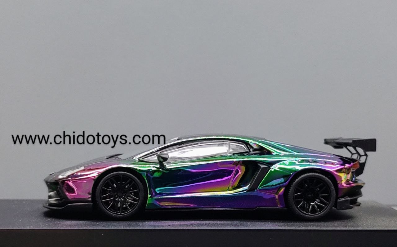 Lamborghini LB700 Purple – TPC Liberty Walk 1:64 (Edición Limitada a 399 Piezas) - Chido Toys