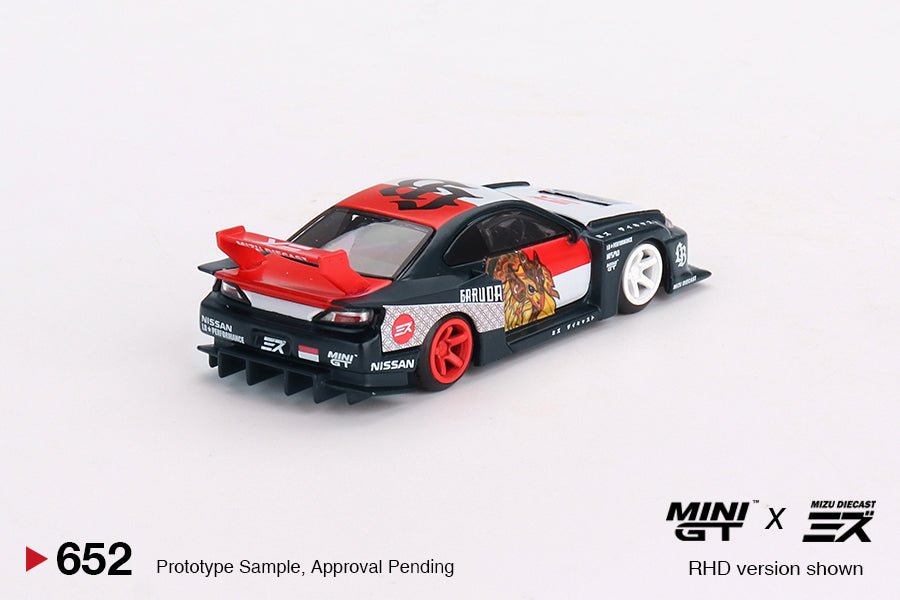 LB - Super Silhouette Nissan SILVIA (S15) “GARUDA” 1:64 – MINI GT x MIZU Diecast - Chido Toys