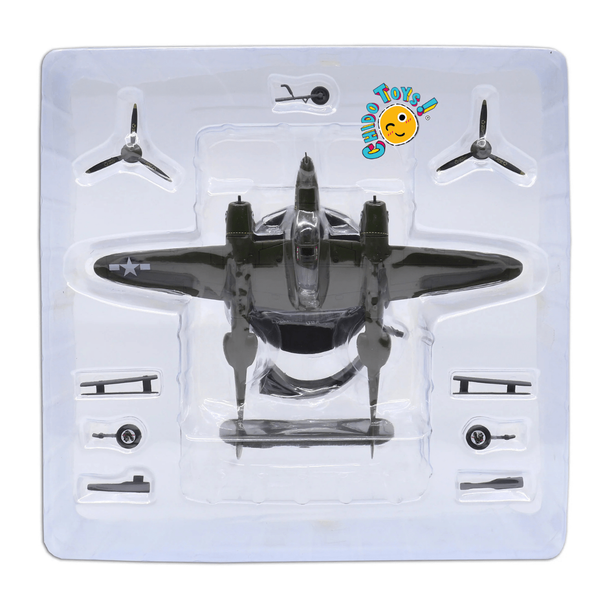 Lockheed P - 38 Lightning Avión a Escala 1:72 – Diecast Metal - Chido Toys