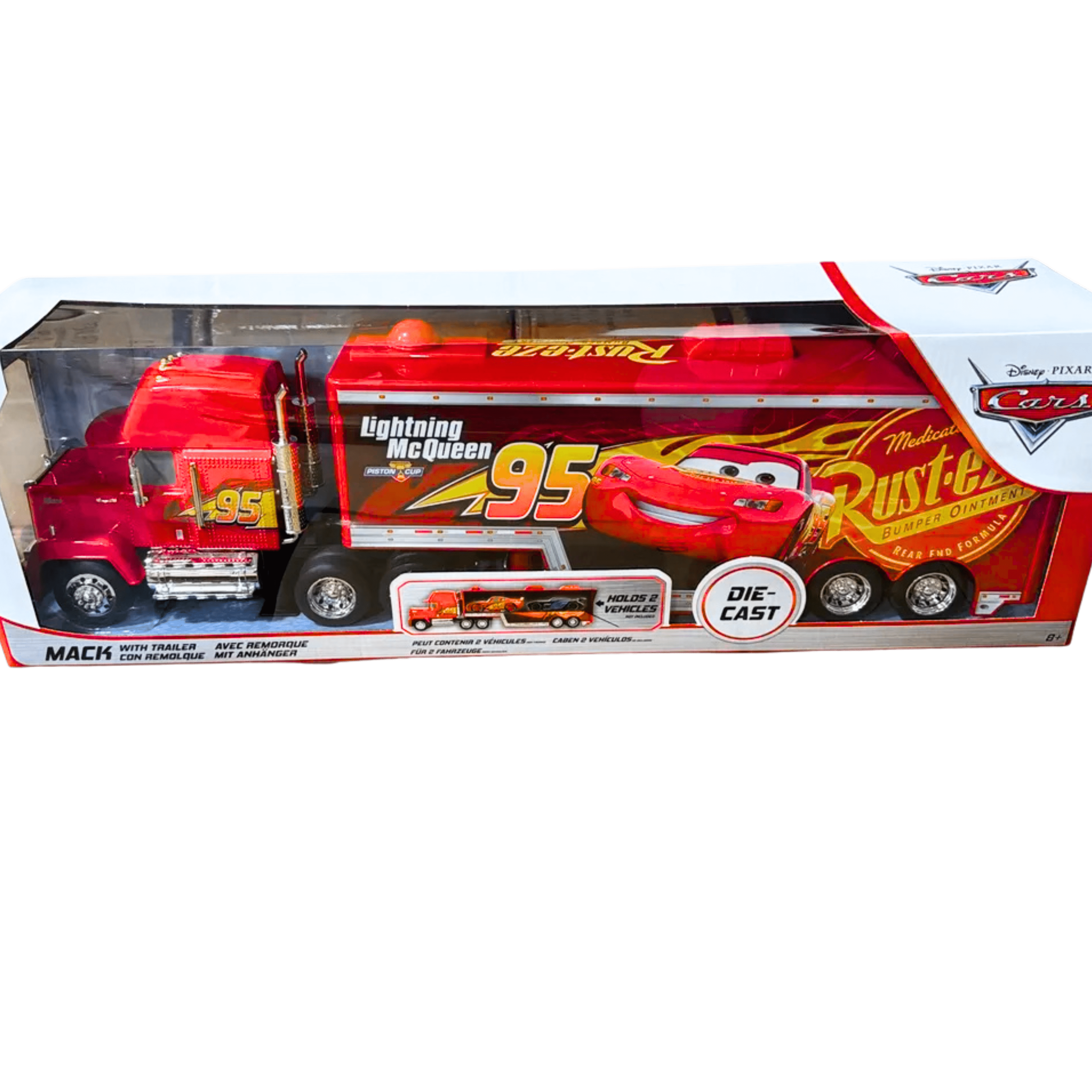 Mack con tráiler Lightning McQueen 95 diecast - Chido Toys