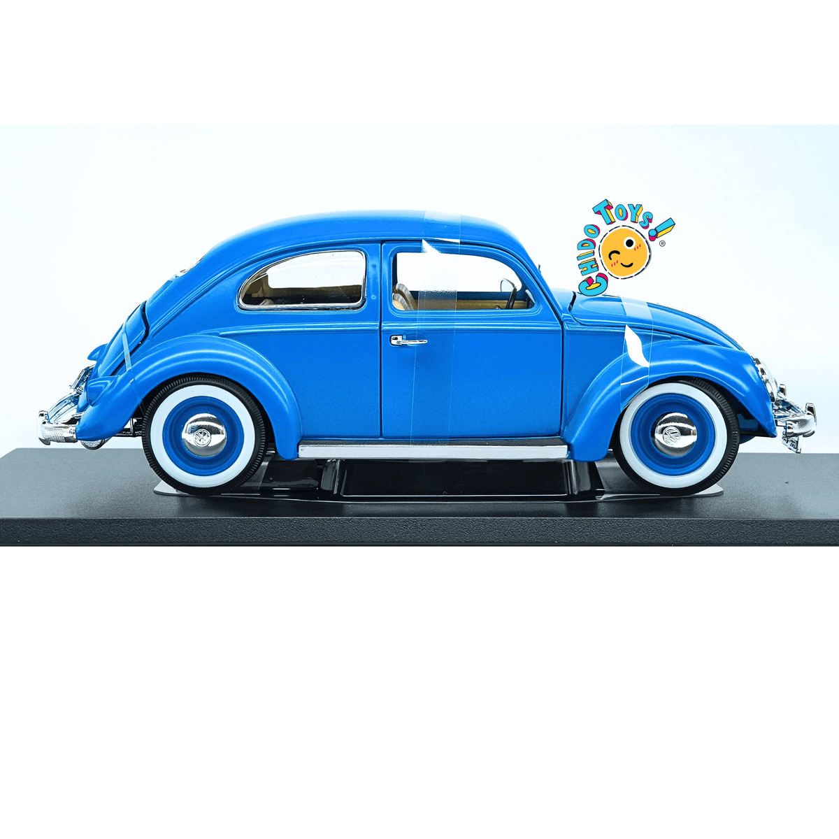 Maisto Volkswagen Käfer-Beetle 1955 Special Edition 1:18 azul ventana oval - Chido Toys