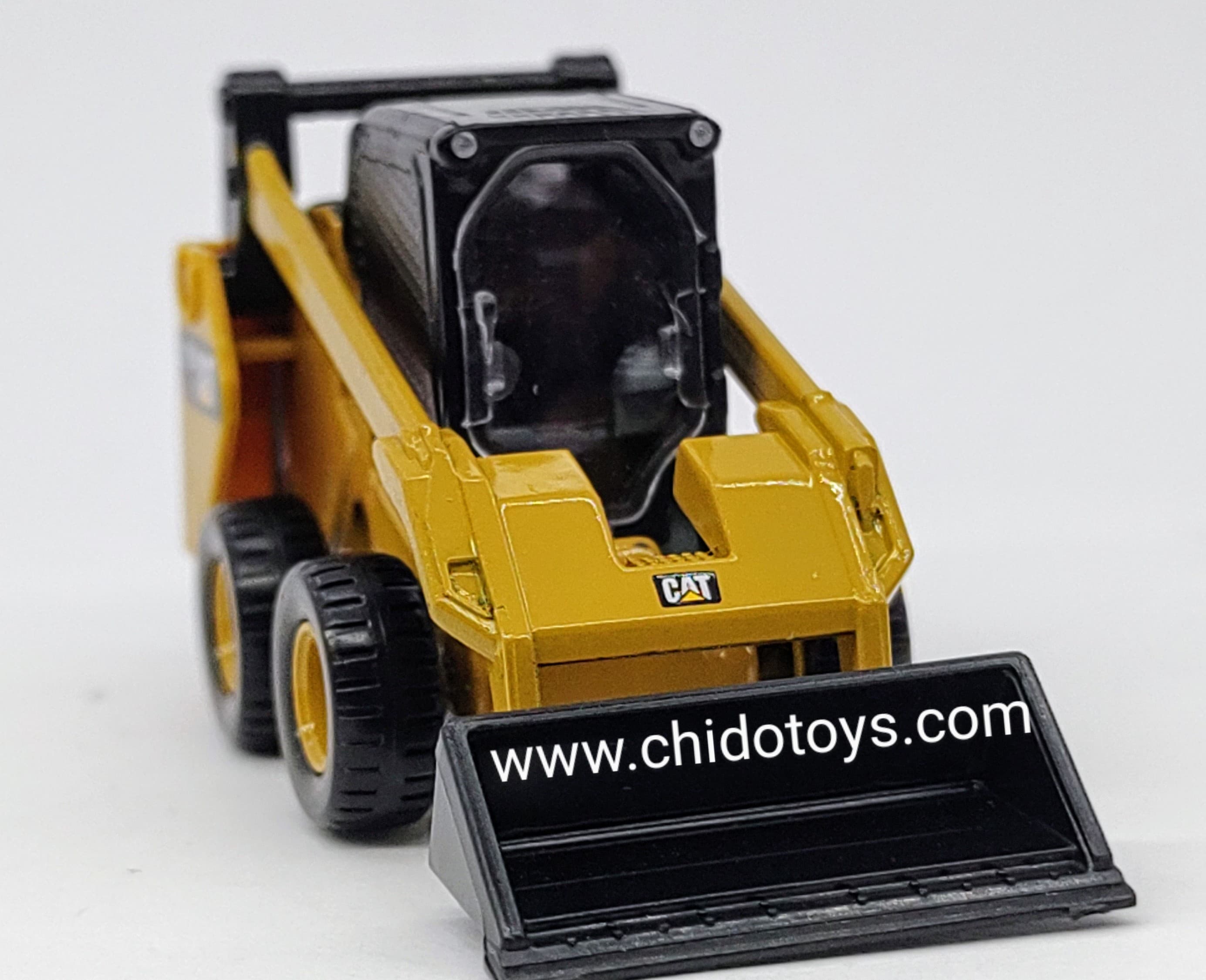 Maquinaria Pesada a escala marca CAT, Modelo Minicargador Cat 272D2 y cargador compacto de cadenas Cat 297D2, paquete doble - Chido Toys