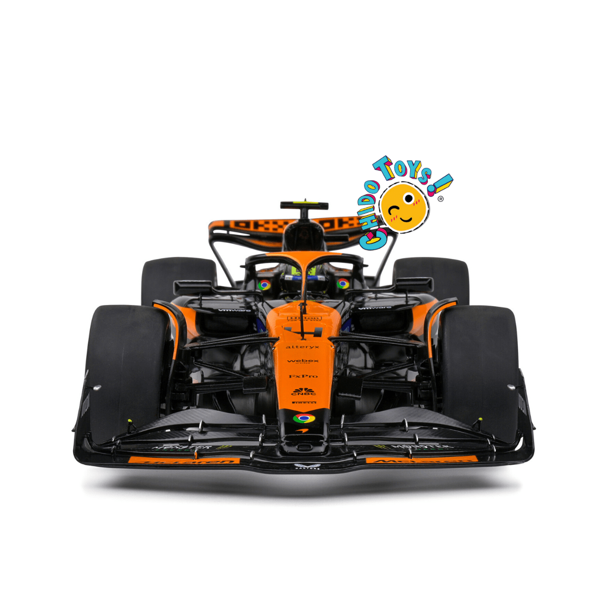 🏎️ McLaren MCL60 4 Lando Norris – Temporada F1 2023 (Escala 1:18, Sólido) - Chido Toys