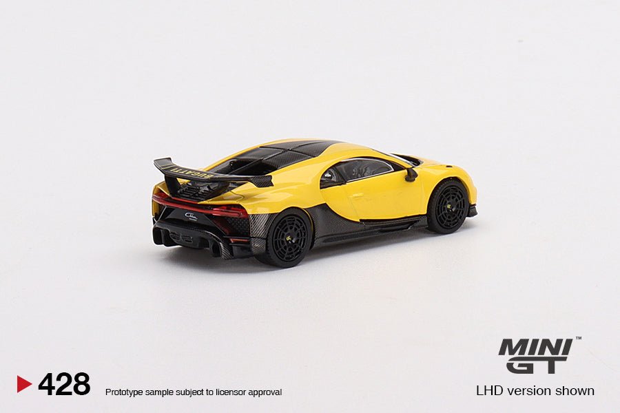 Mini GT Bugatti Chiron Pur Sport 1:64 amarillo MiJo - Chido Toys