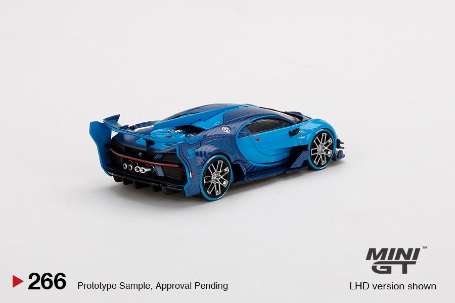 Mini GT Bugatti Vision Gran Turismo 1:64 azul carbono - Chido Toys
