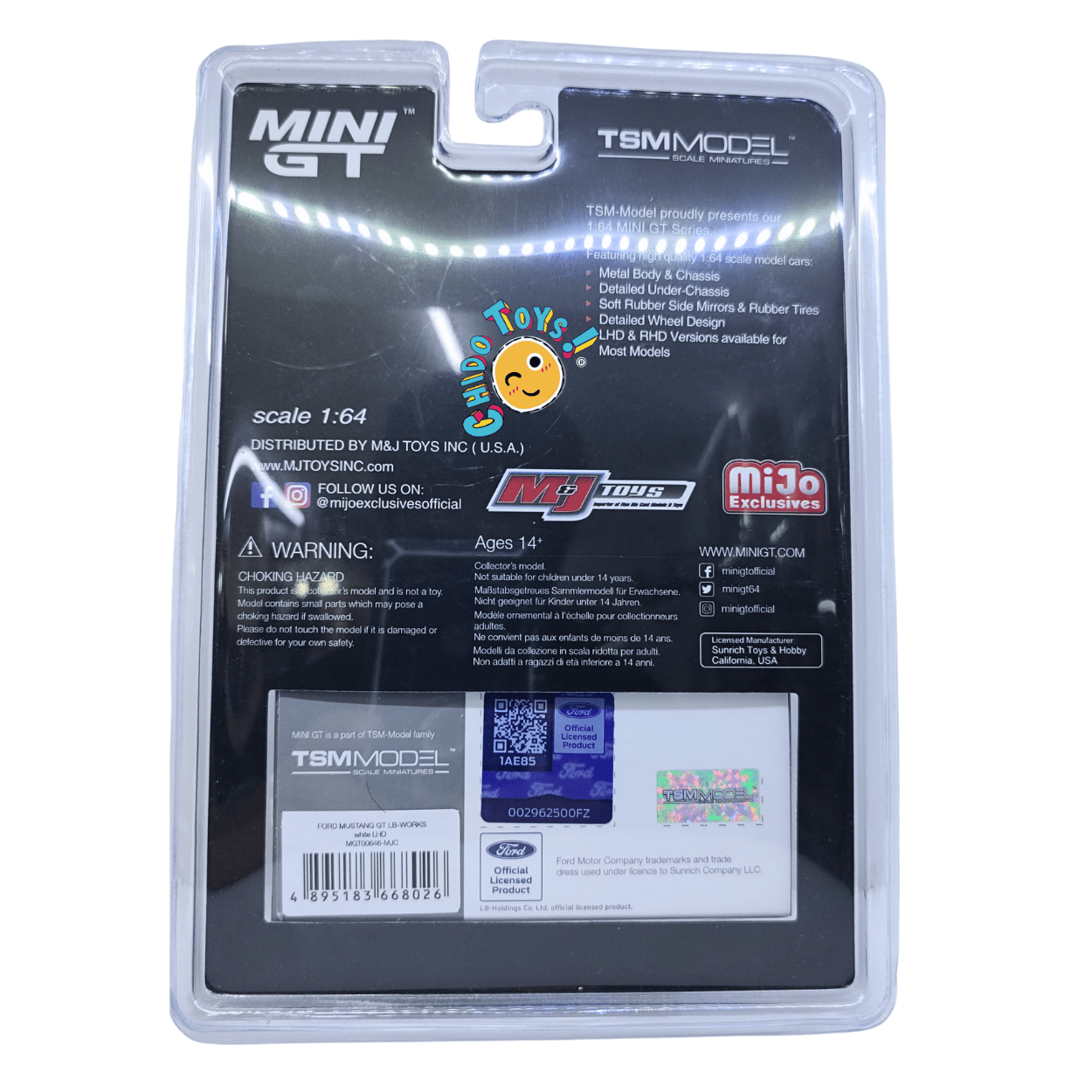 Mini GT CHASE 646 Ford Mustang GT LB - Works 1:64 | Edición limitada - Chido Toys
