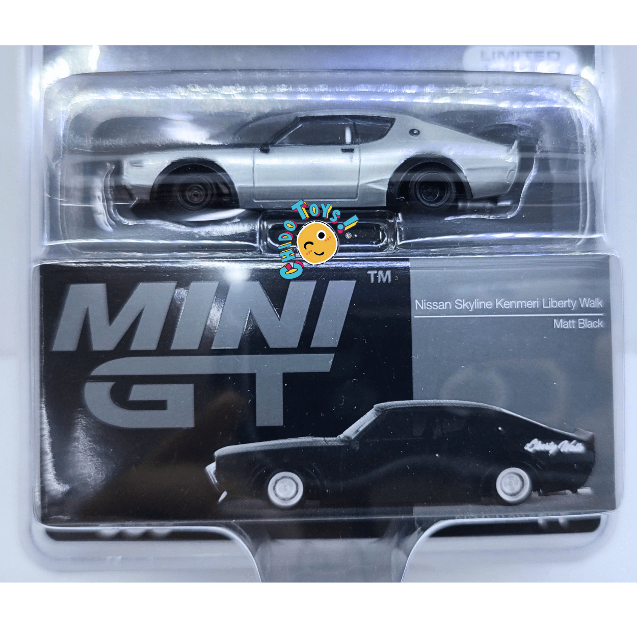 Mini GT CHASE Nissan Skyline Kenmeri Liberty Walk 655 – Escala 1:64, edición limitada - Chido Toys