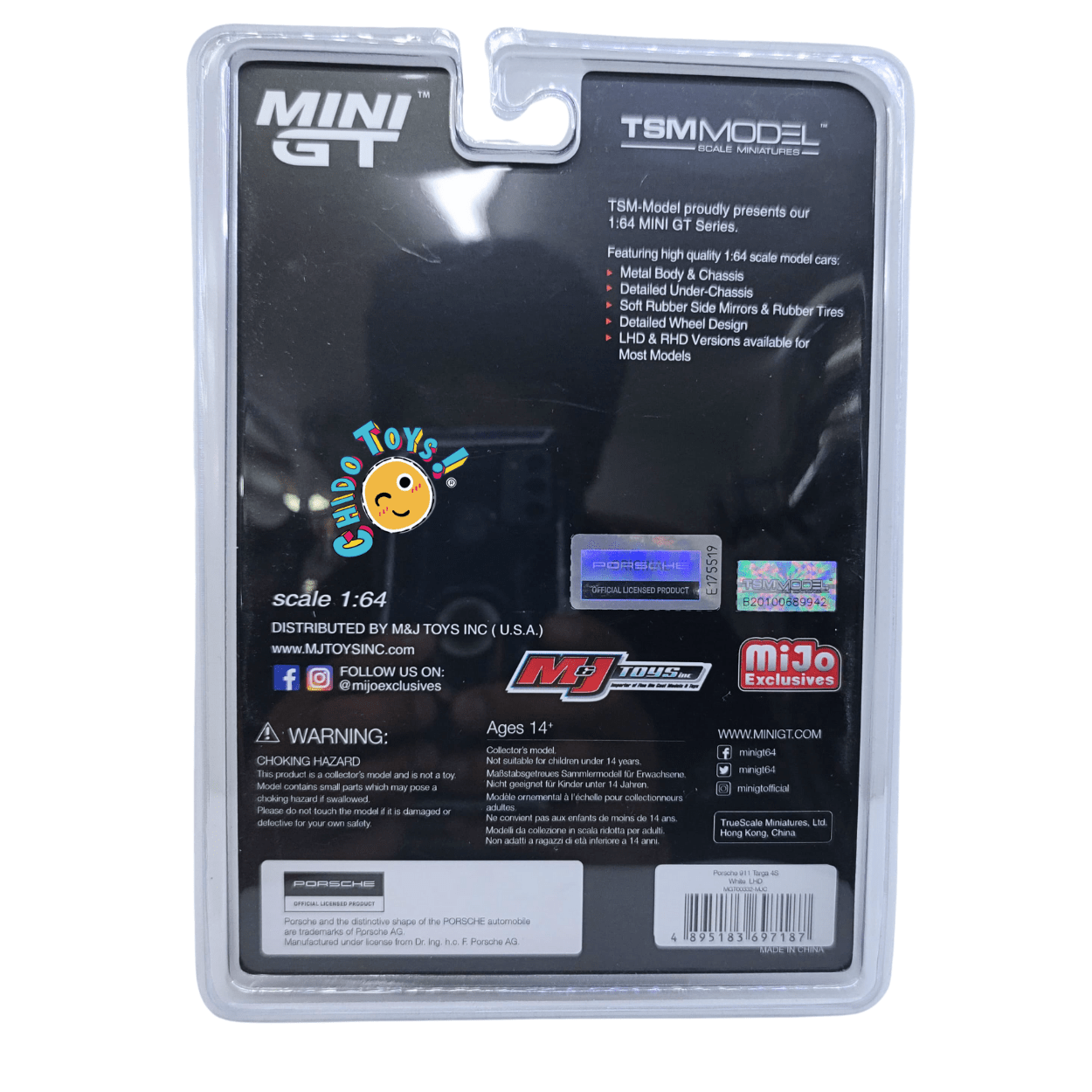 Mini GT CHASE Porsche 911 Targa 4S – Escala 1:64, Edición Especial - Chido Toys