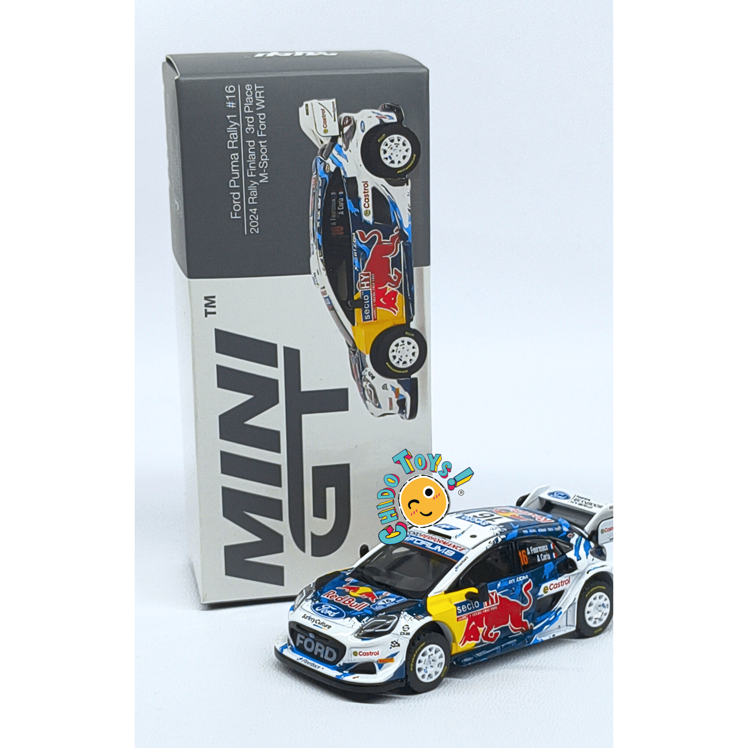 Mini GT Ford Puma Rally1 16 1:64 Red Bull WRC - Chido Toys