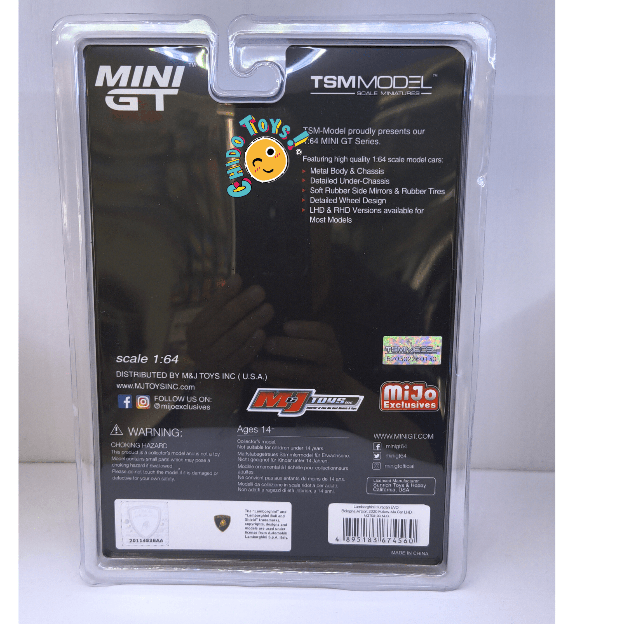 Mini GT Lamborghini Huracán EVO “Bologna Airport Follow Me Car” 1:64 | Versión CHASE - Chido Toys