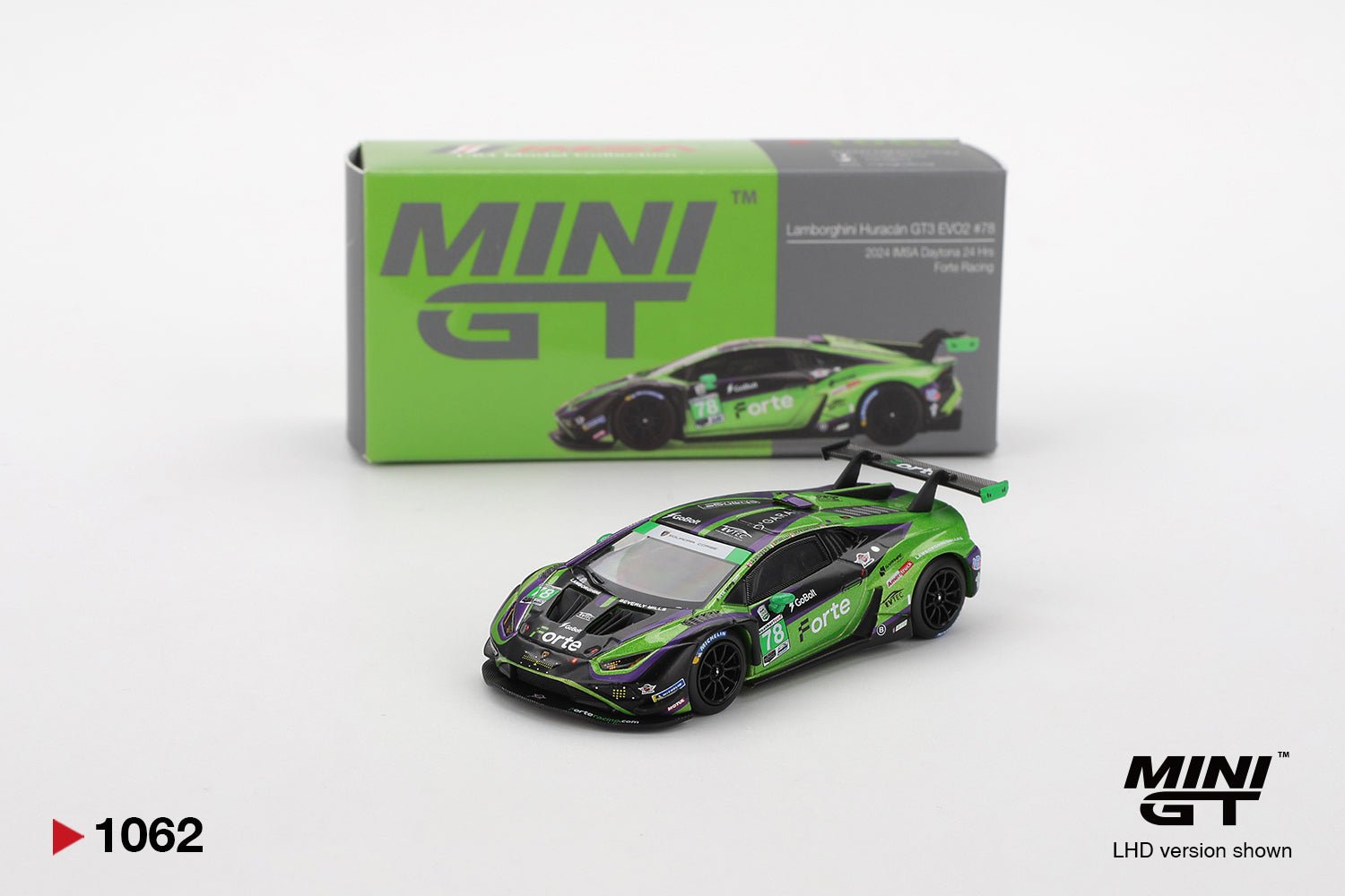 Mini GT Lamborghini Huracán GT3 EVO2 1:64 Forte Racing 78 - Chido Toys