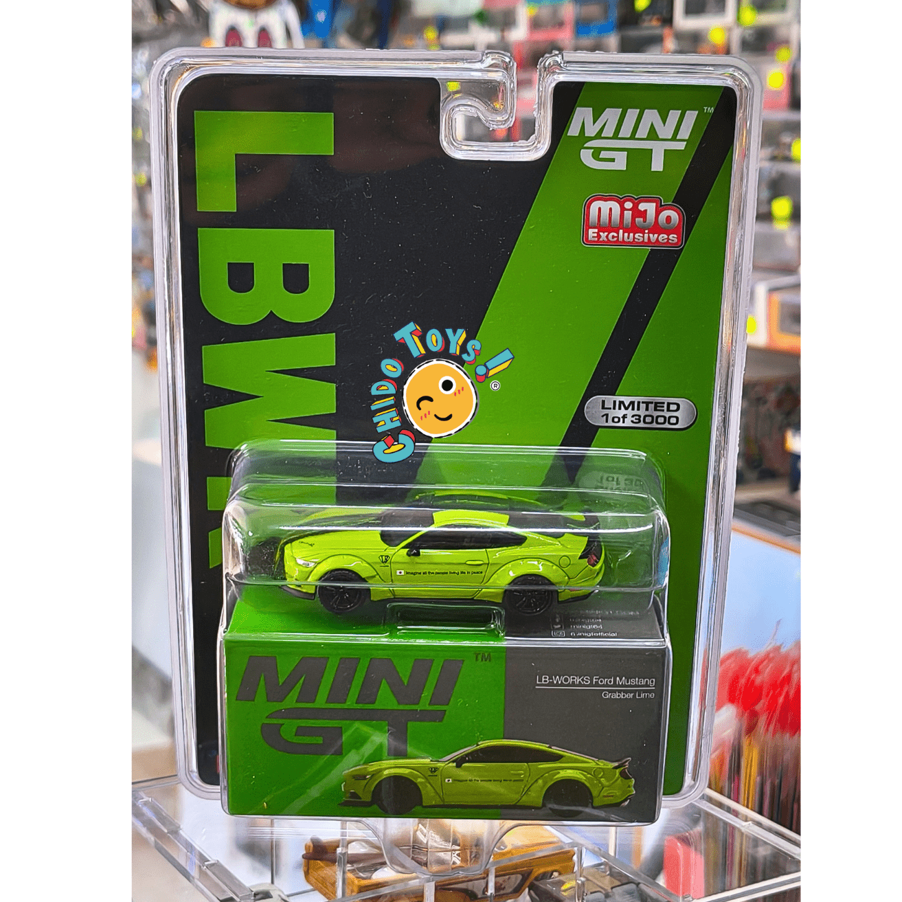 Mini GT LB - Works Ford Mustang 1:64 Grabber Lime limitado - Chido Toys