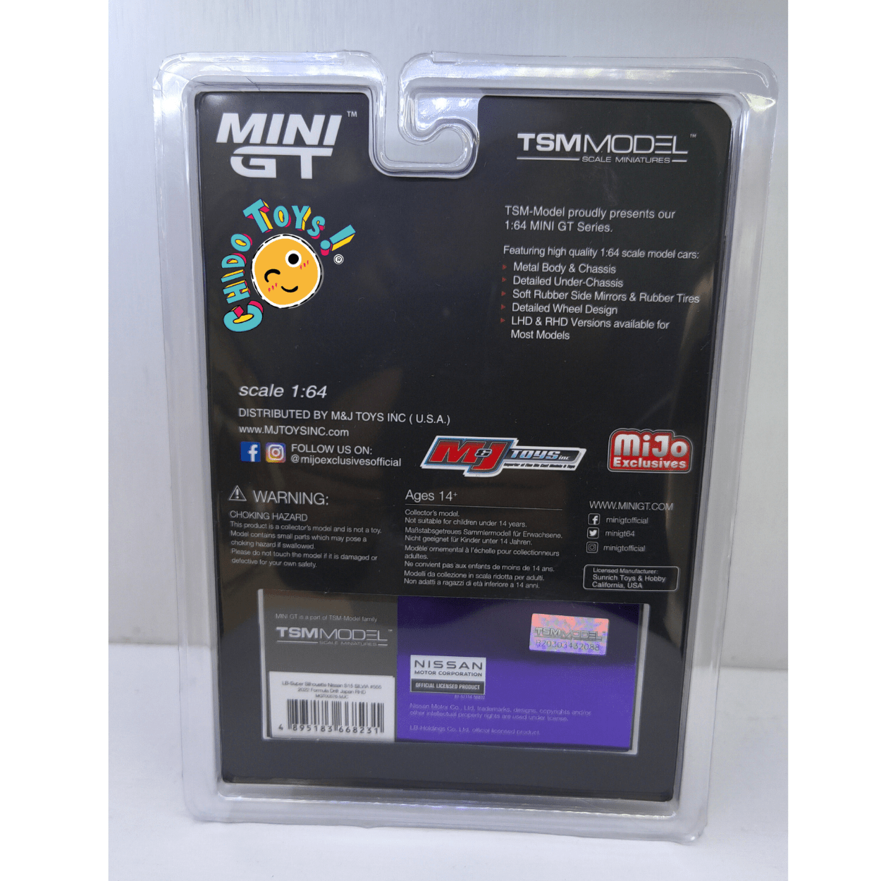 Mini GT × LBWK Nissan Silvia S15 Super Silhouette — CHASE MiJo 1:64 (blíster con detalle en esquinas) - Chido Toys