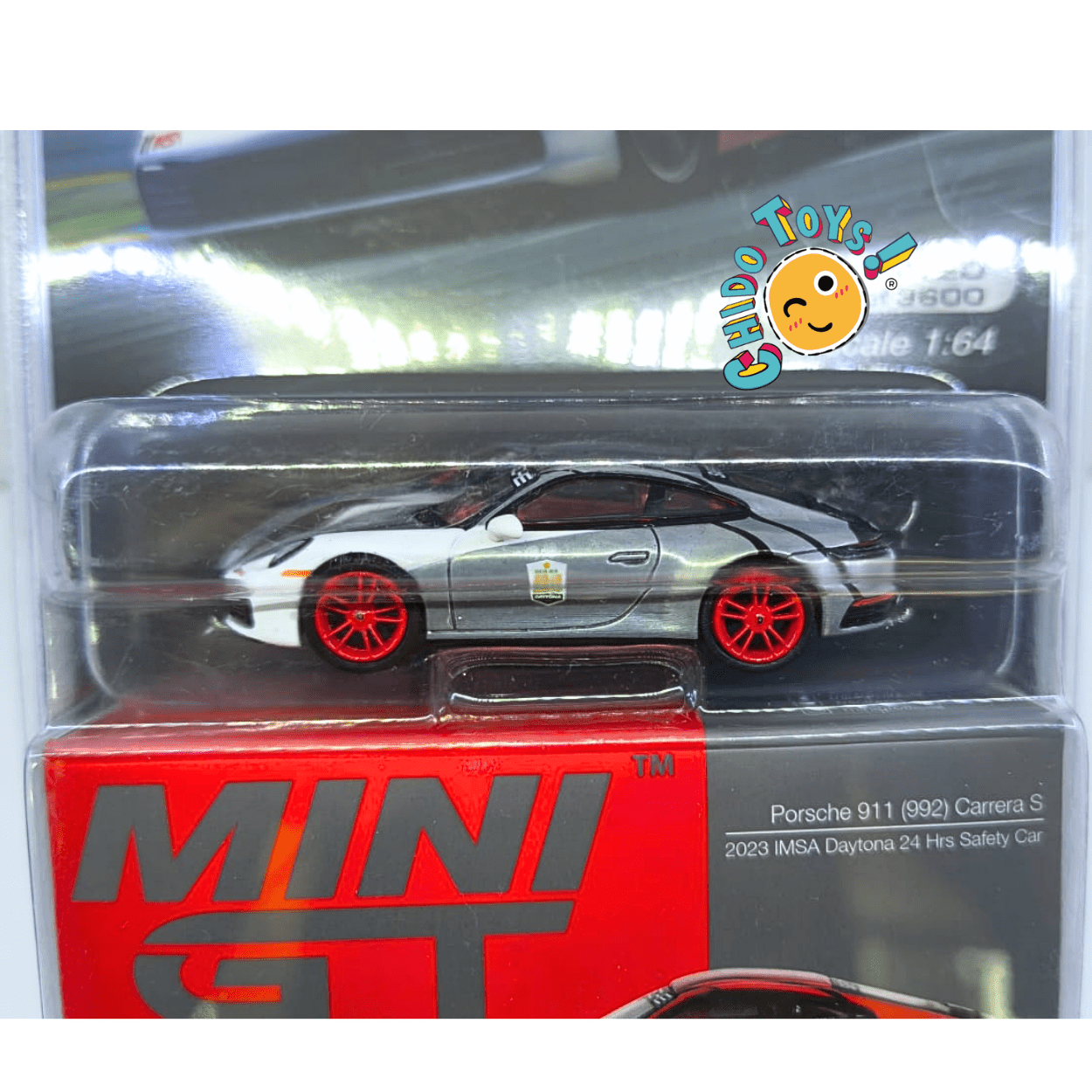 Mini GT Porsche 911 Carrera S 1:64 CHASE safety car - Chido Toys