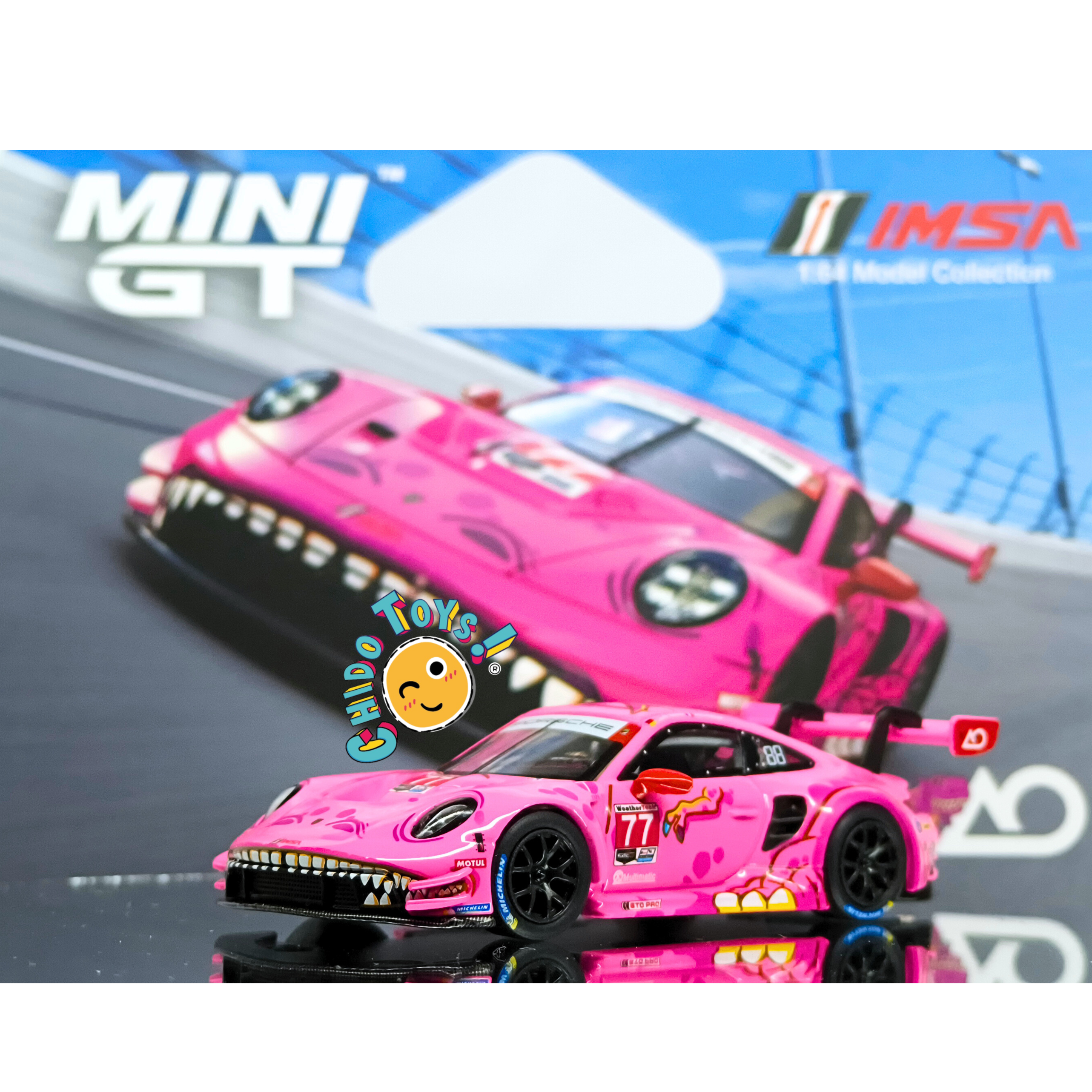 Mini GT Porsche 911 GT3 R 77 1:64 IMSA 2024 AO - Chido Toys