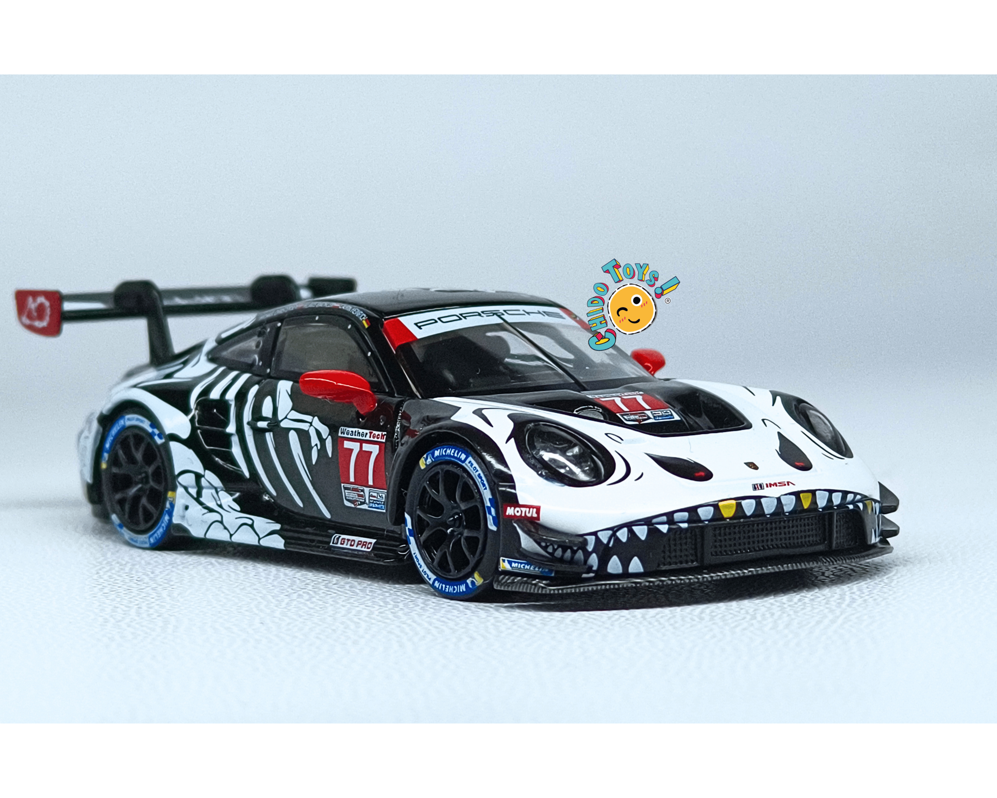 Mini GT Porsche 911 GT3 R Rexy 77 IMSA 1:64 Edición Especial - Chido Toys