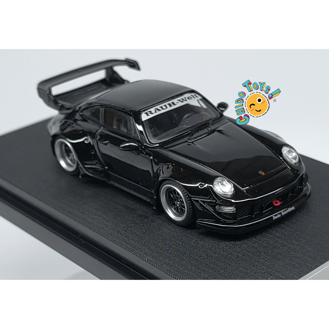 Mini Station Porsche 911 RWB Black Bird 1:64 edición limitada - Chido Toys