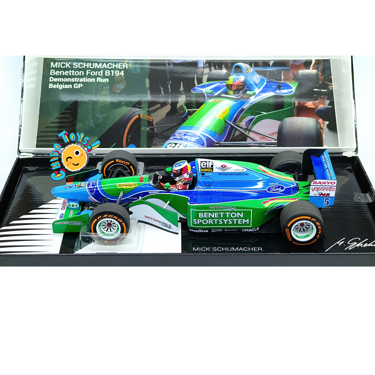 Minichamps Benetton Ford B194 Mick Schumacher 1:18 GP de Bélgica edición limitada - Chido Toys