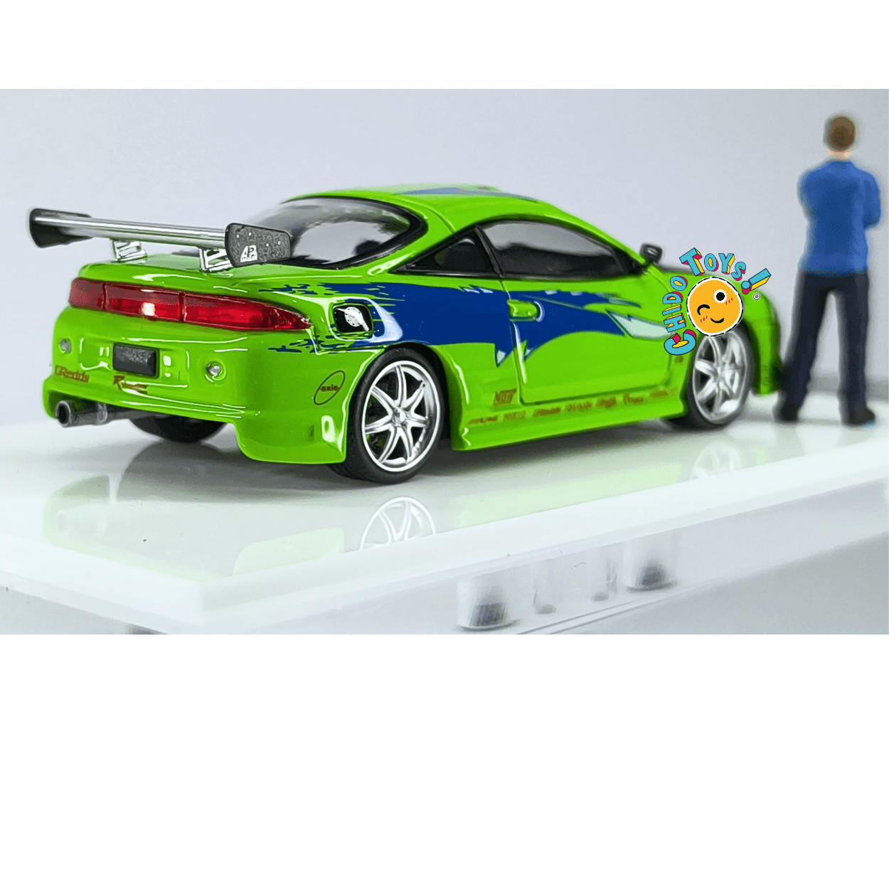 Mitsubishi Eclipse Verde 1:64 – Fast & Speed, Detallado Premium - Chido Toys