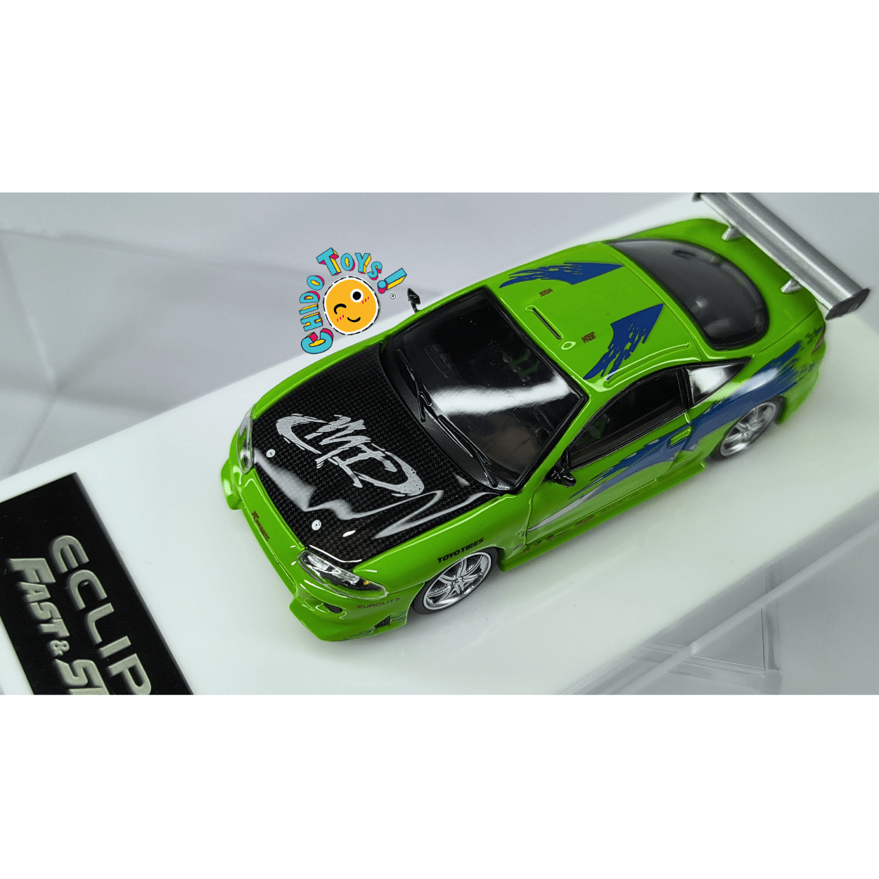 Mitsubishi Eclipse Verde 1:64 – Fast & Speed, Detallado Premium - Chido Toys