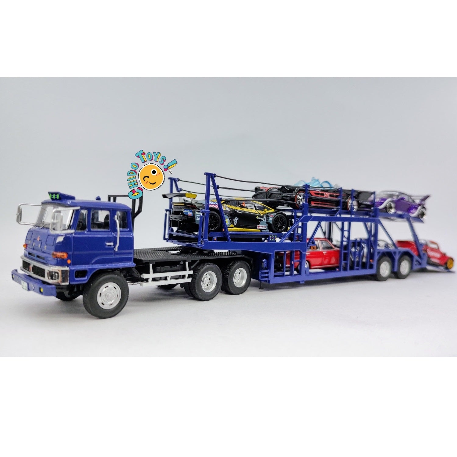 Mitsubishi Fuso FV Tráiler Transporter Nodriza Marca DD Models - Chido Toys