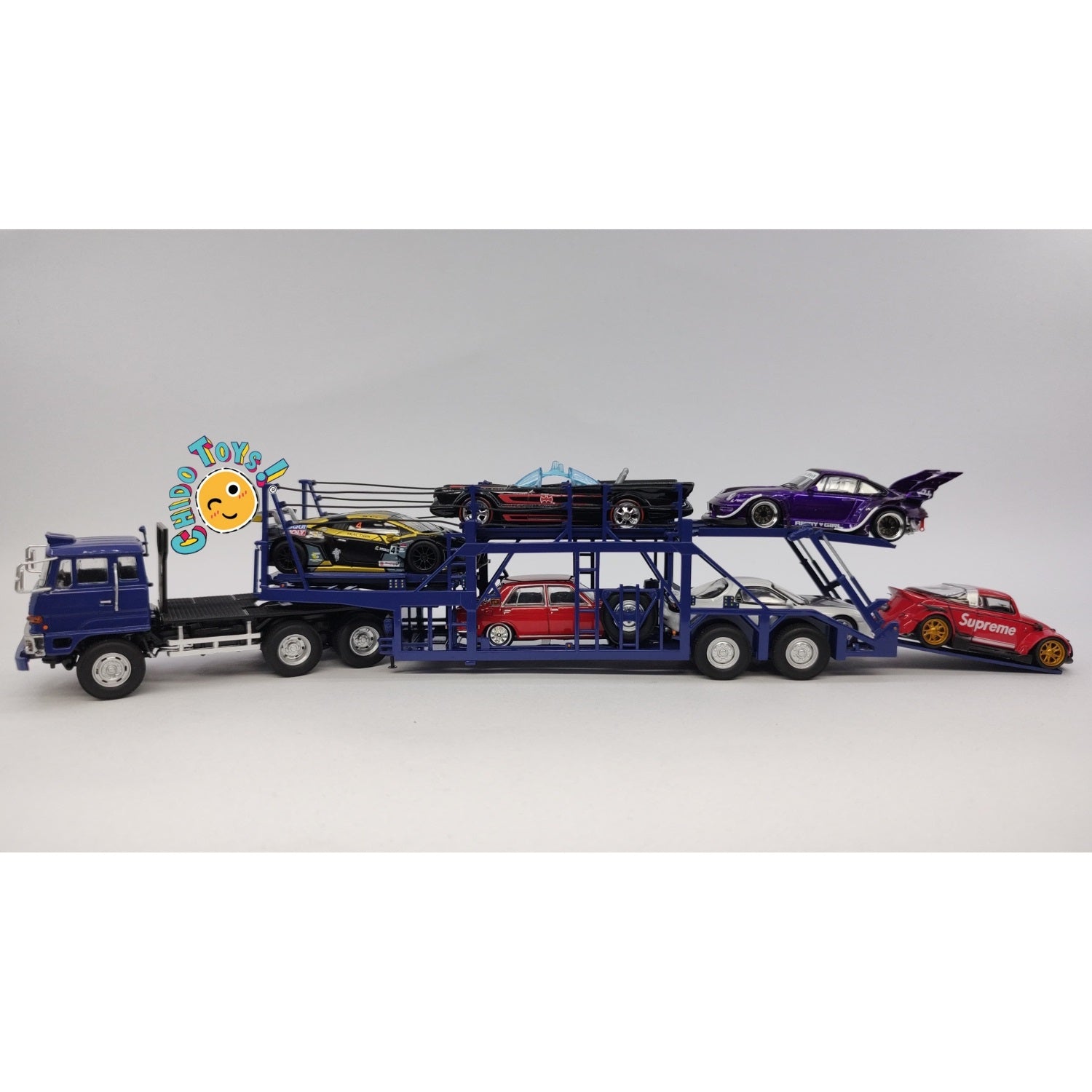 Mitsubishi Fuso FV Tráiler Transporter Nodriza Marca DD Models - Chido Toys