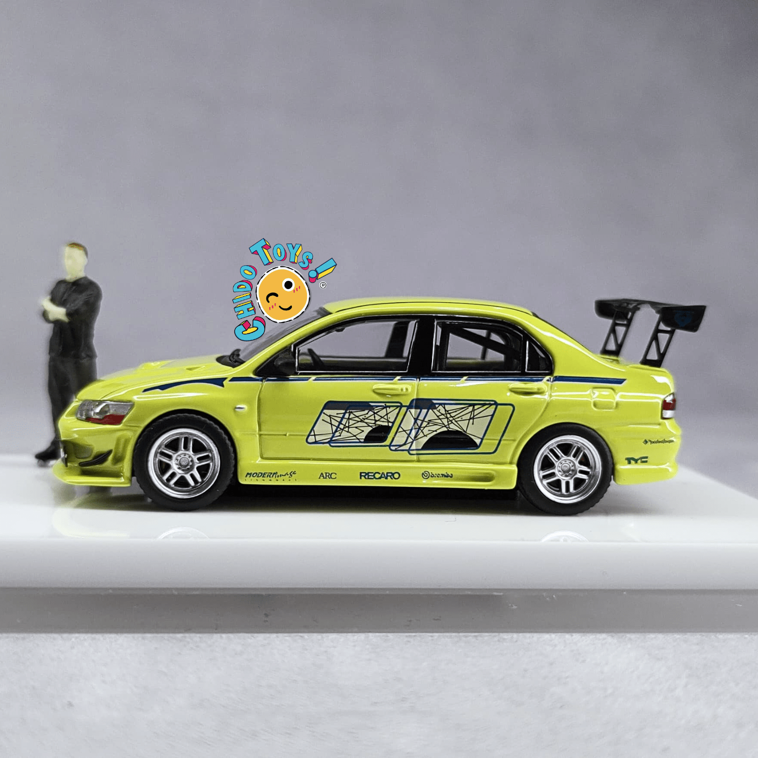 Mitsubishi Lancer Evolution VII | Fast & Speed 1:64 con figura - Chido Toys