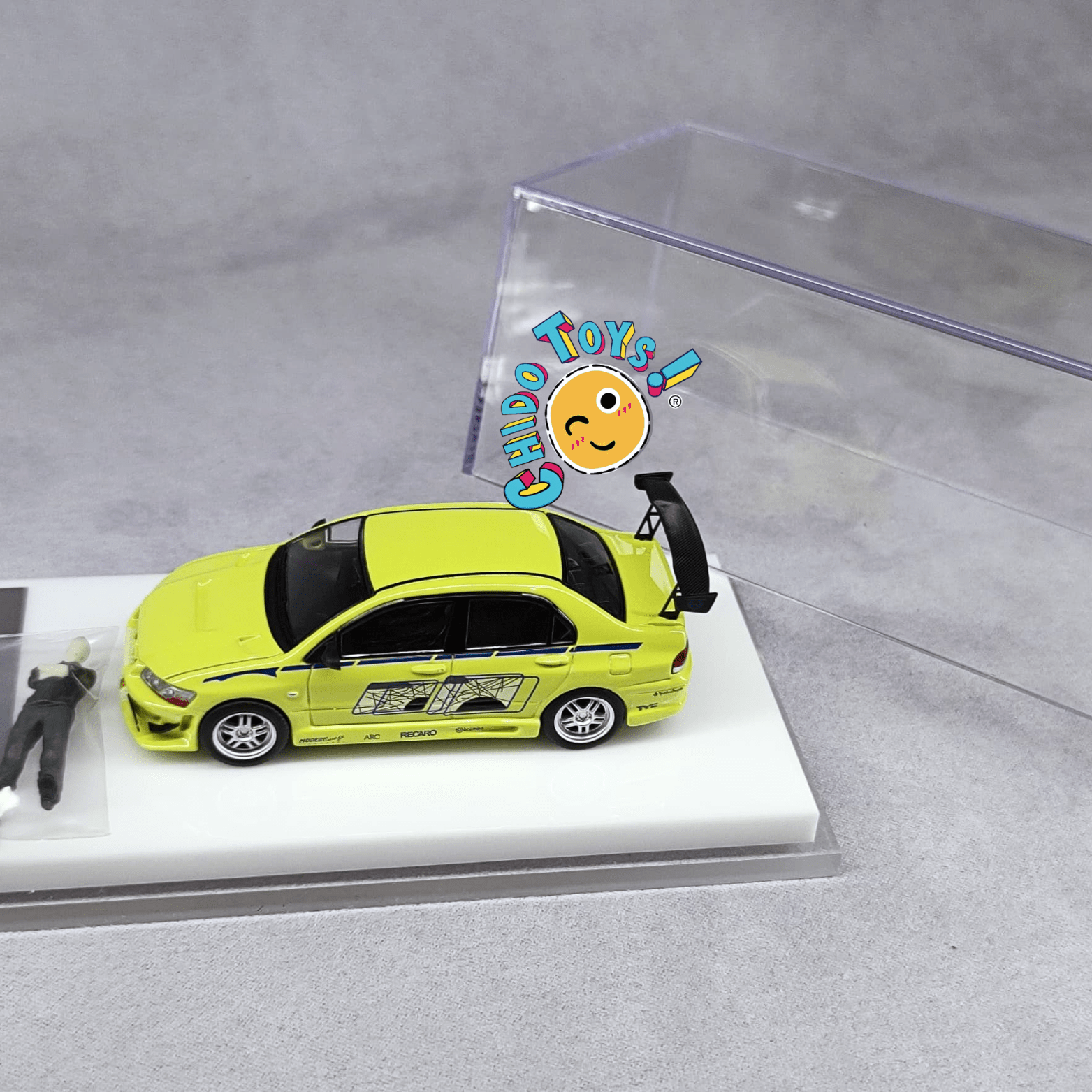 Mitsubishi Lancer Evolution VII | Fast & Speed 1:64 con figura - Chido Toys