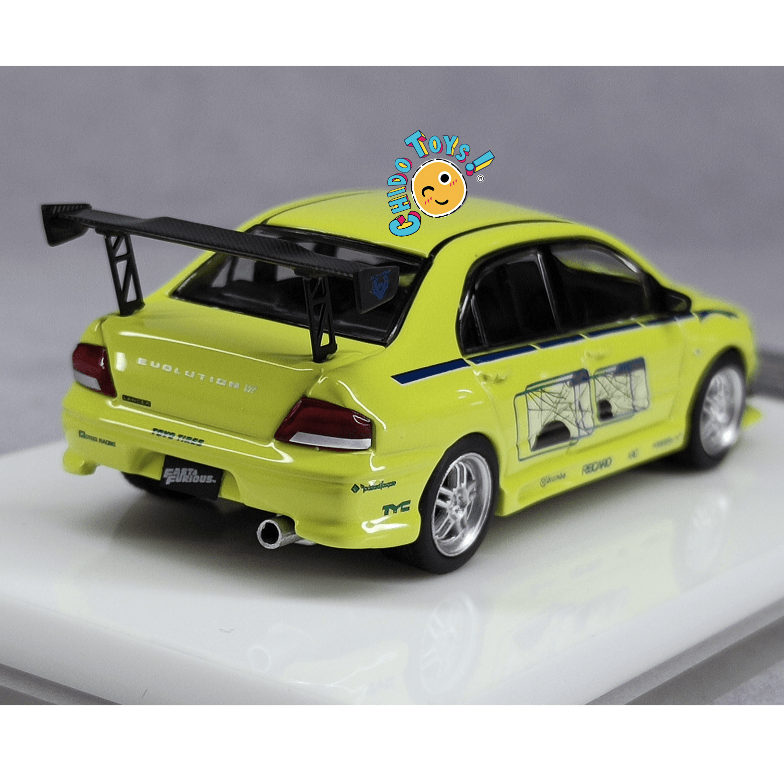 Mitsubishi Lancer Evolution VII | Fast & Speed 1:64 con figura - Chido Toys